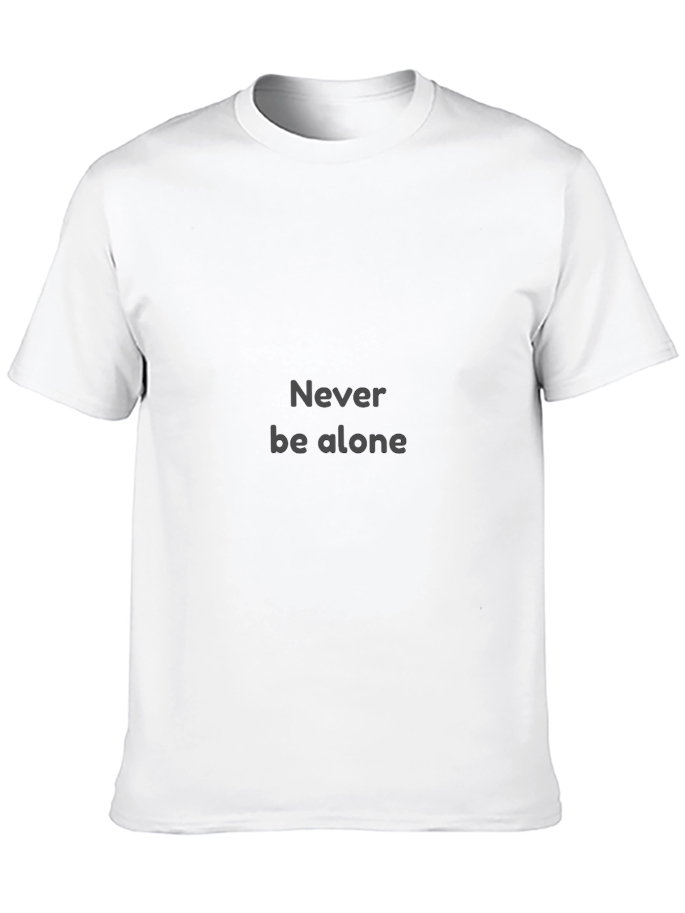 Never Be Alone Black Graphic Tee