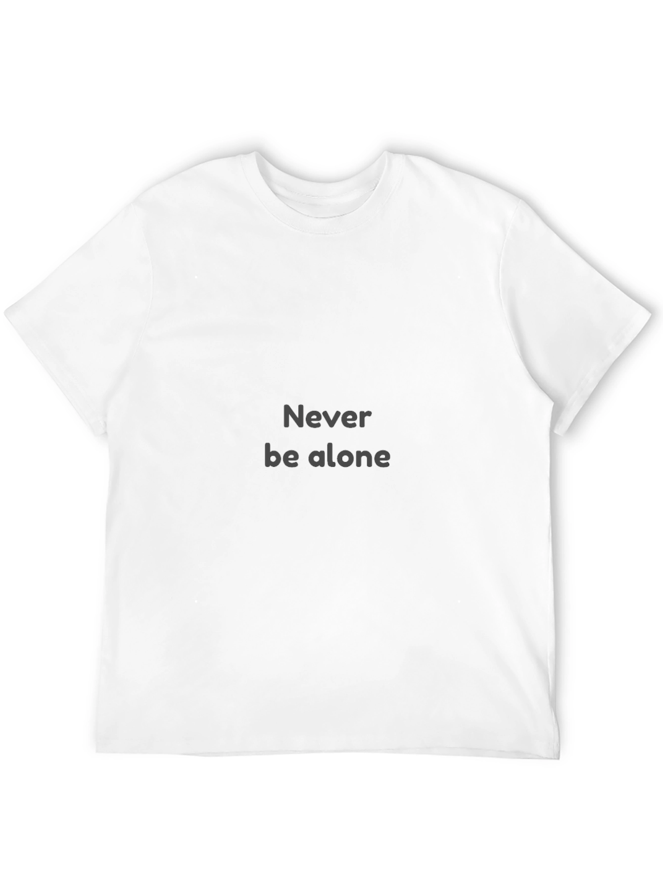 Never Be Alone Black Graphic Tee