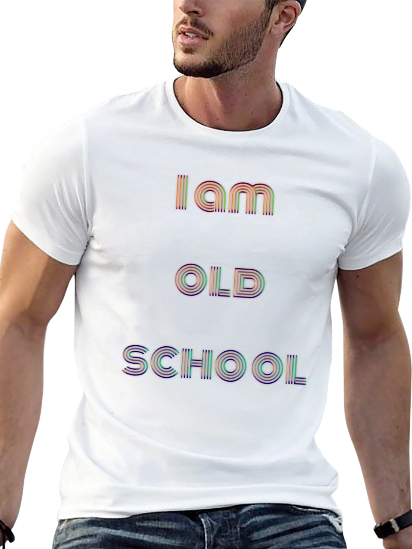 Retro I am Old School Black T-Shirt