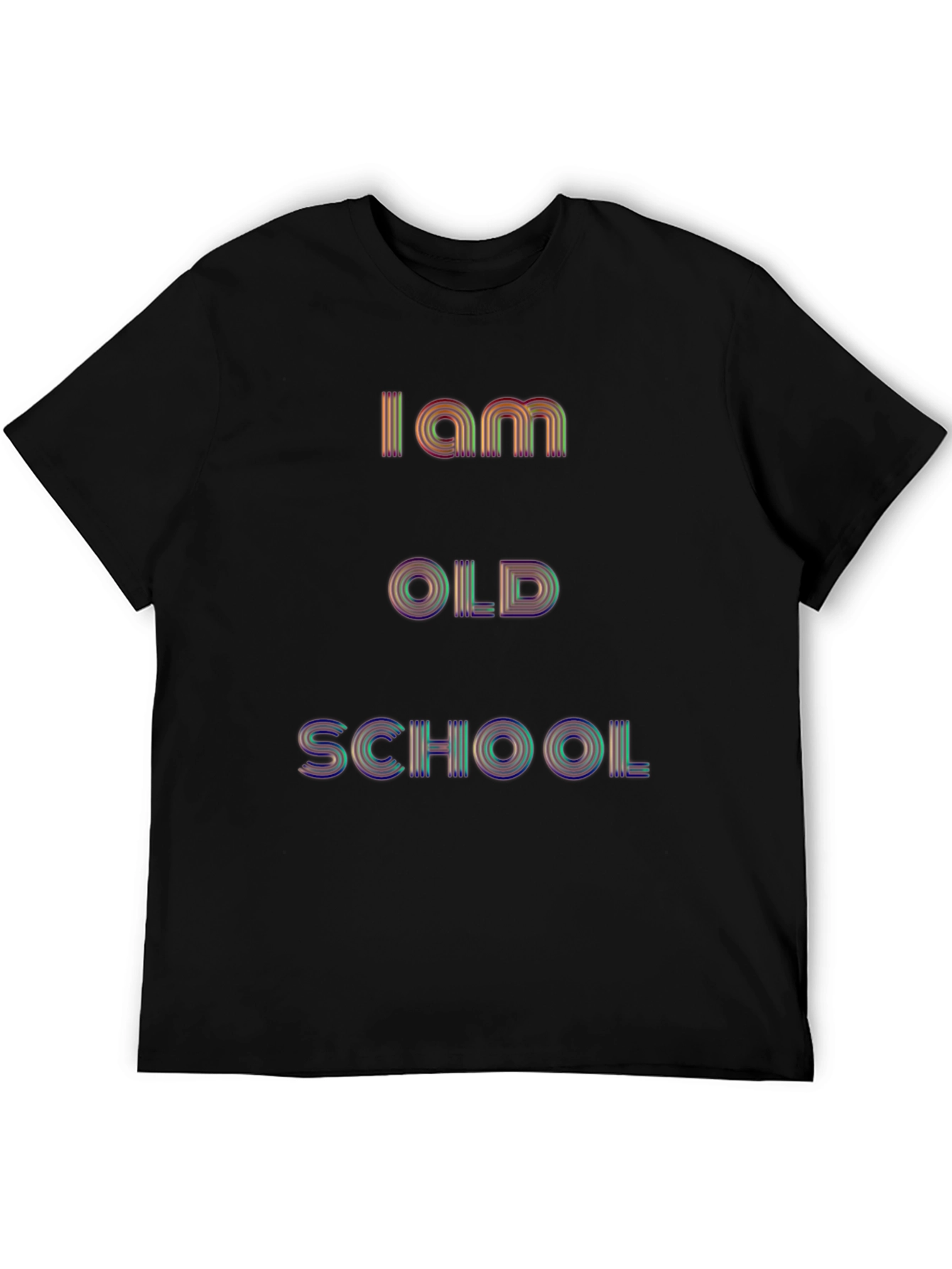 Retro I am Old School Black T-Shirt