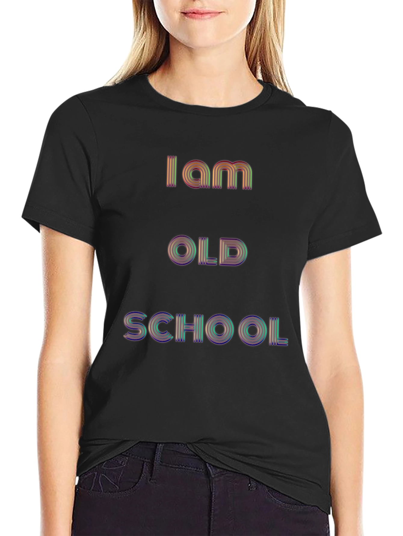 Retro I am Old School Black T-Shirt