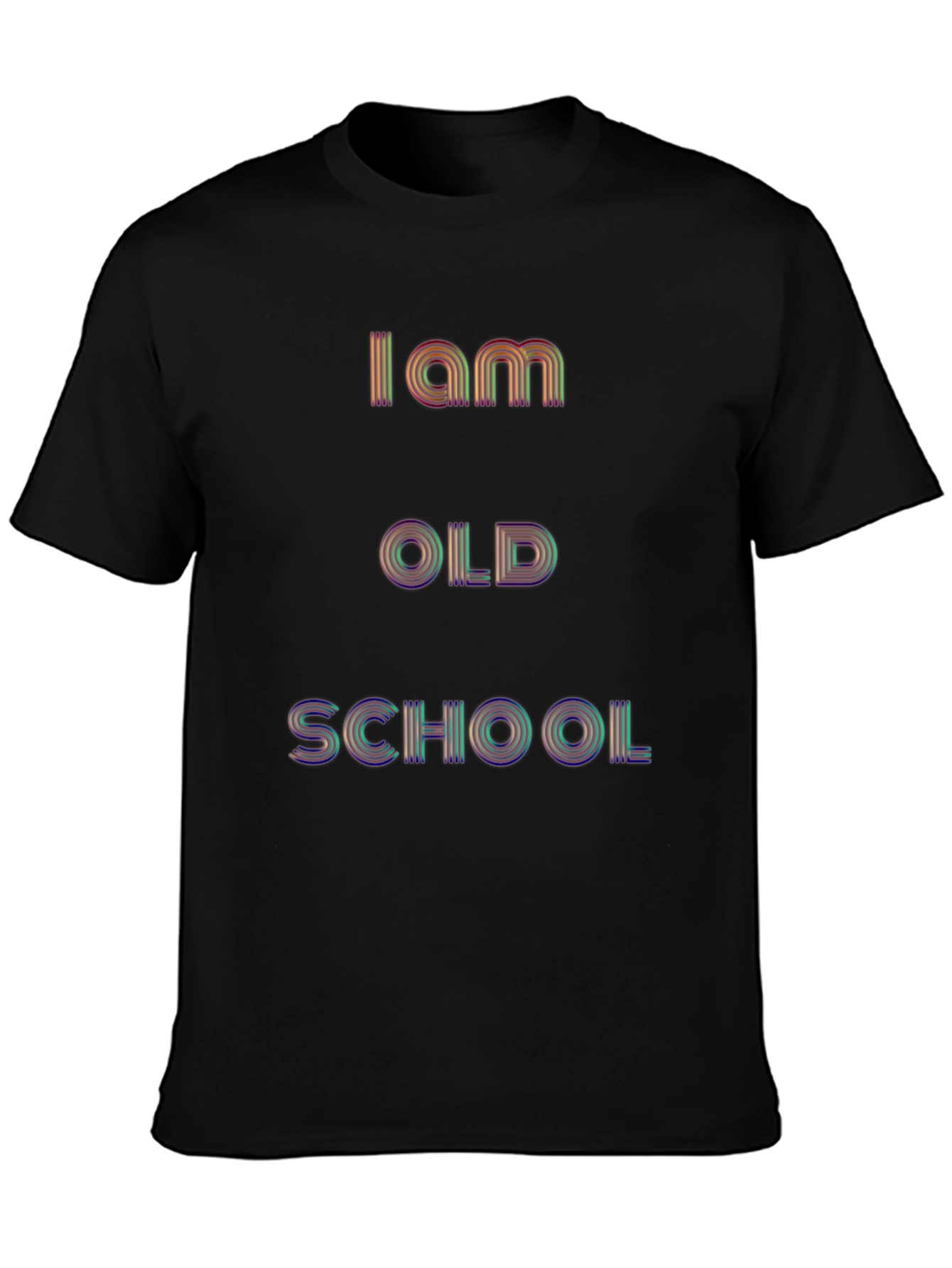 Retro I am Old School Black T-Shirt