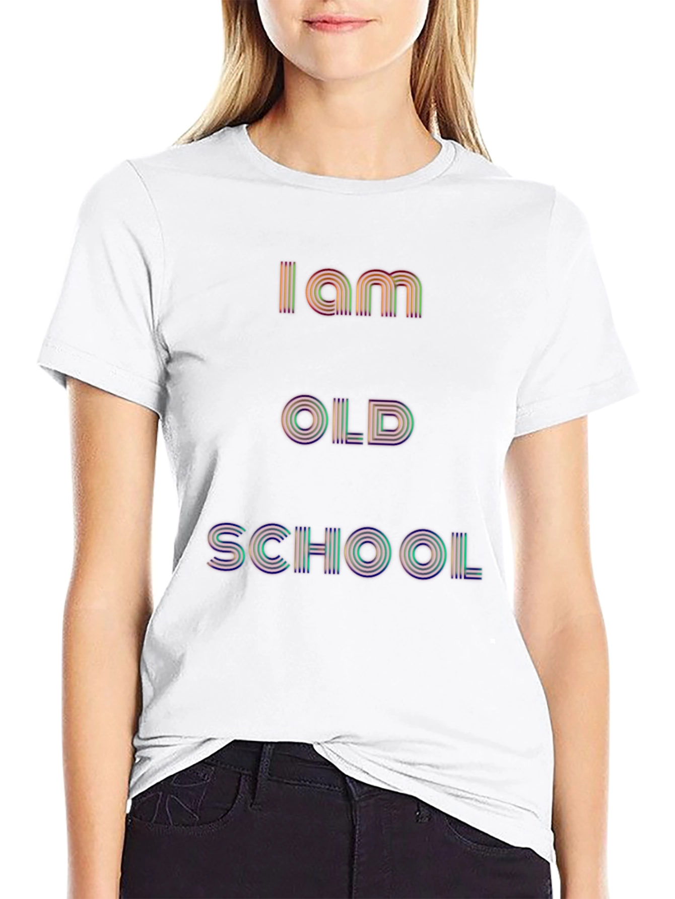 Retro I am Old School Black T-Shirt