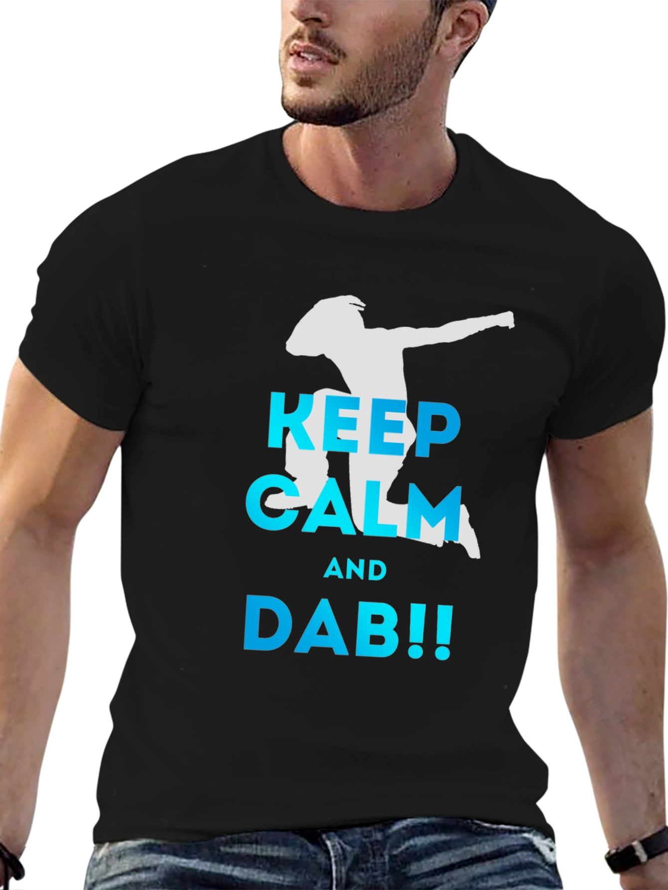 Keep Calm and Dab! Mens Black T-Shirt