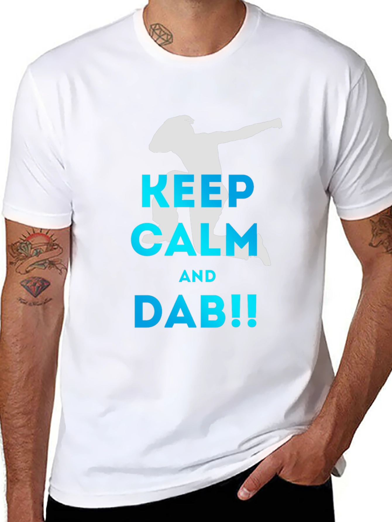 Keep Calm and Dab! Mens Black T-Shirt