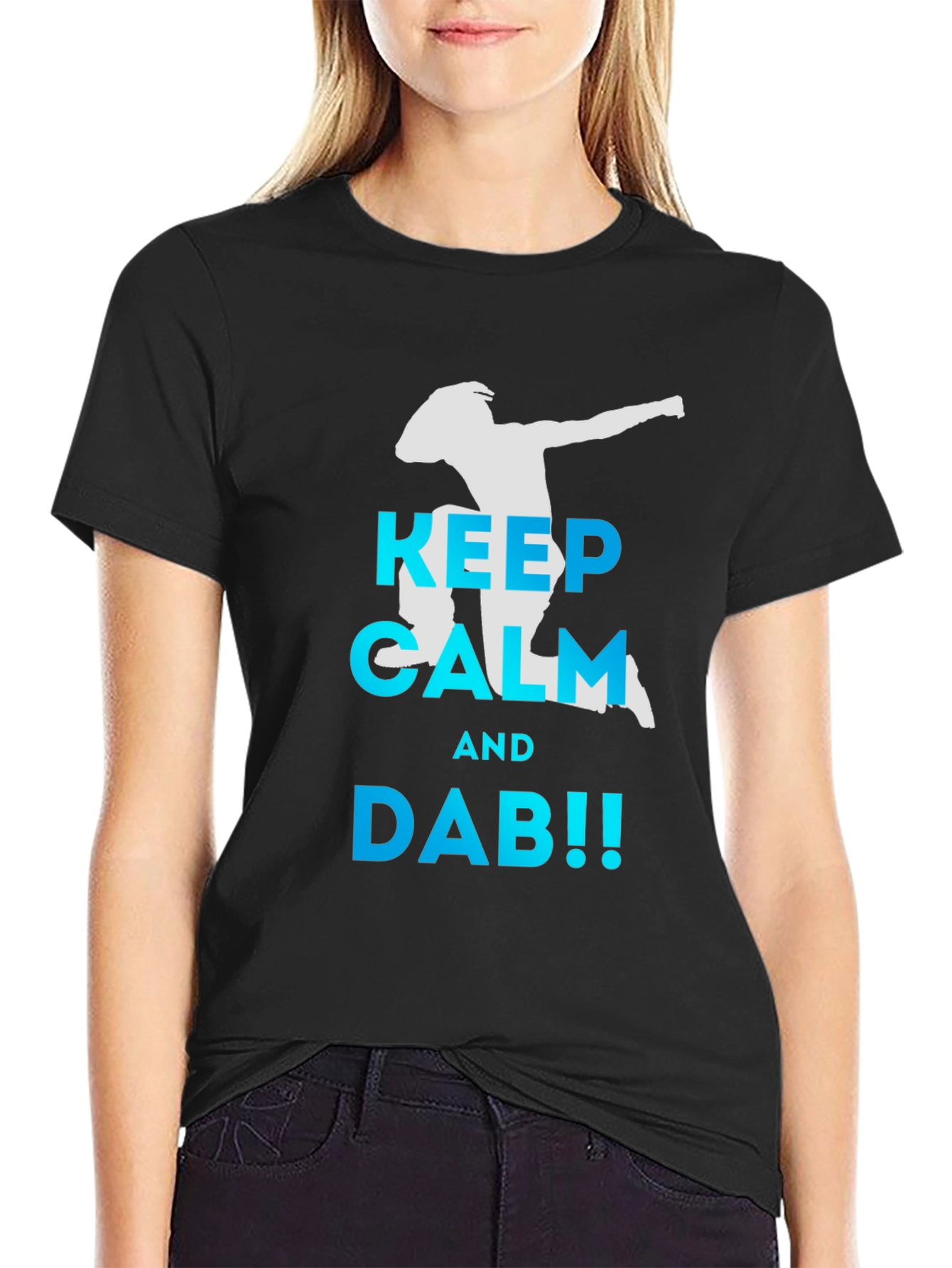 Keep Calm and Dab! Mens Black T-Shirt