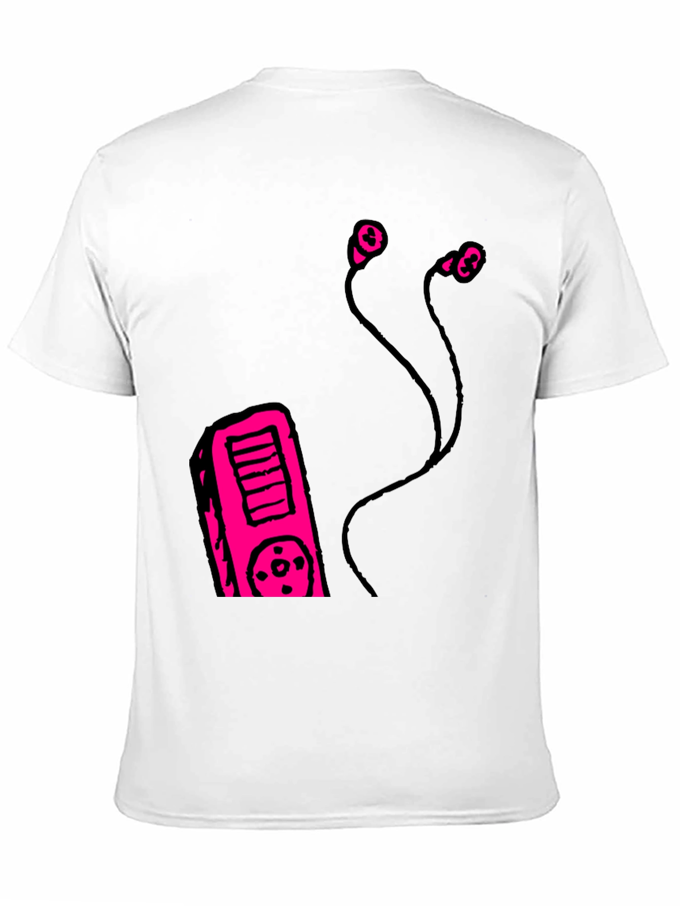 Retro Music Player Graphic Tee - Black