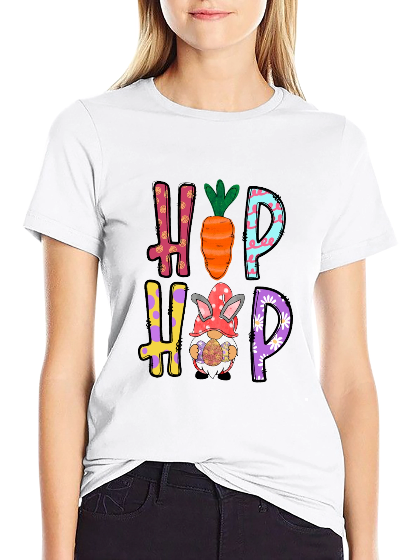Hop Easter T-Shirt - Cute Holiday Apparel