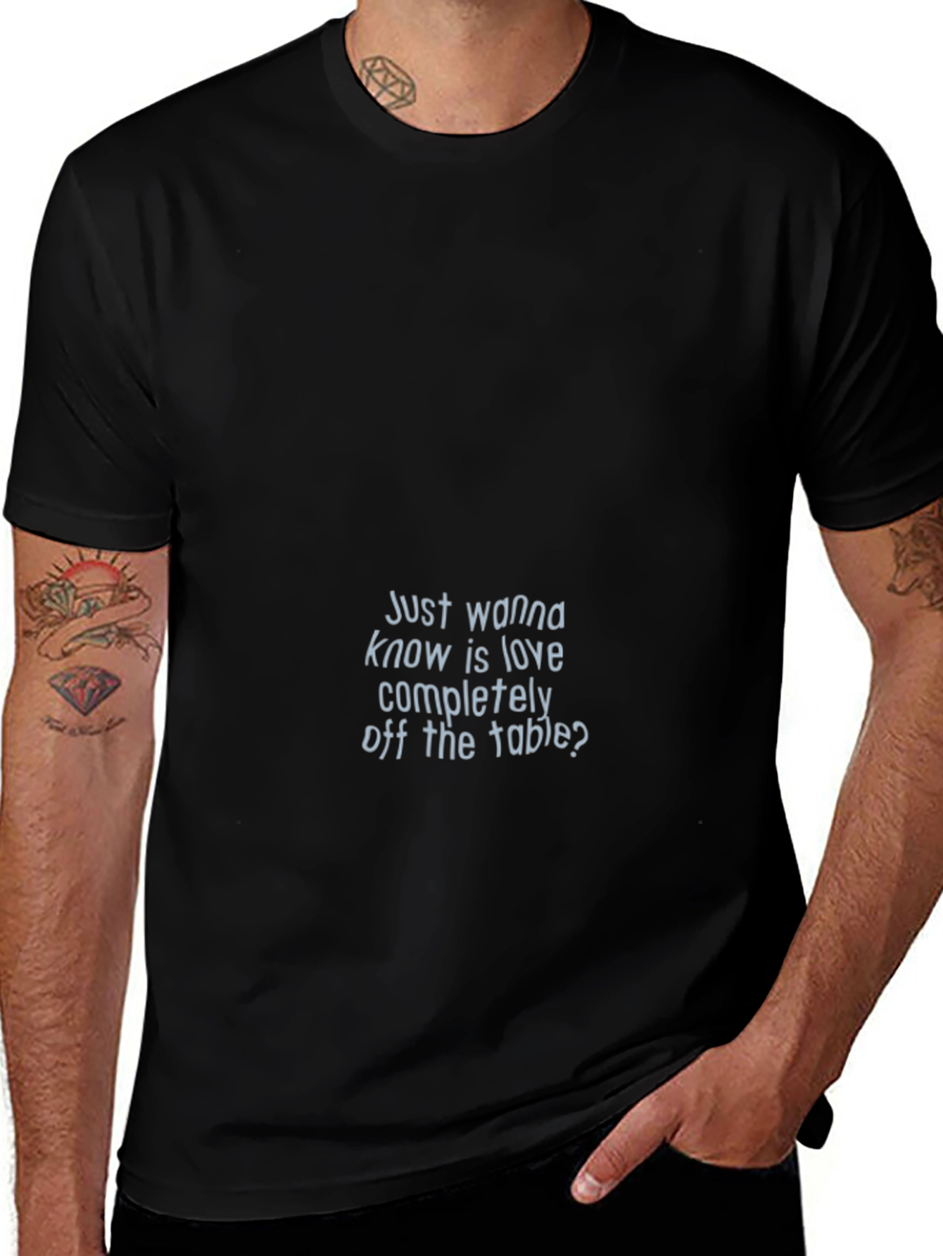 Love Off the Table Black Graphic T-Shirt