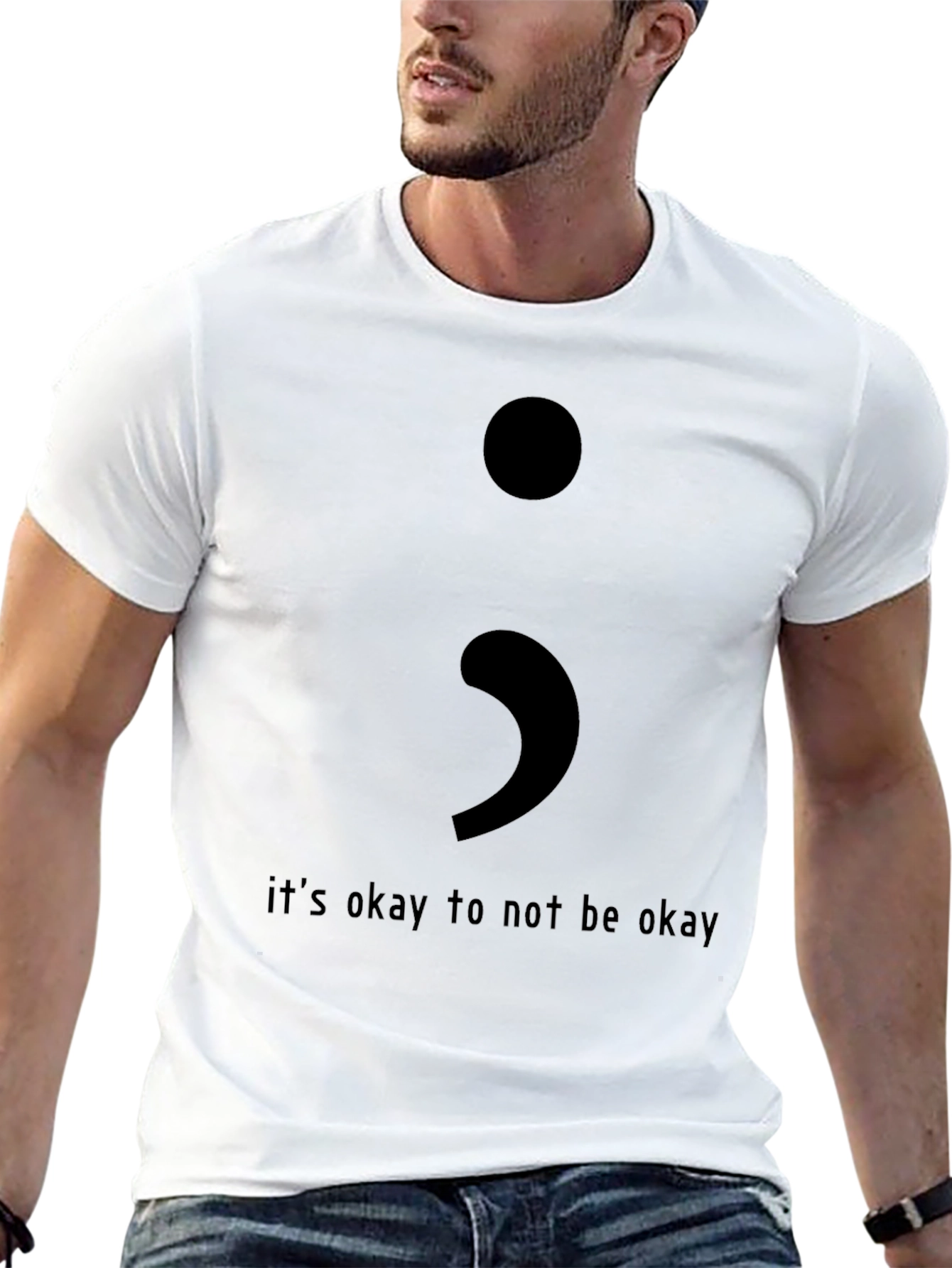 Semicolon Its Okay Graphic T-Shirt