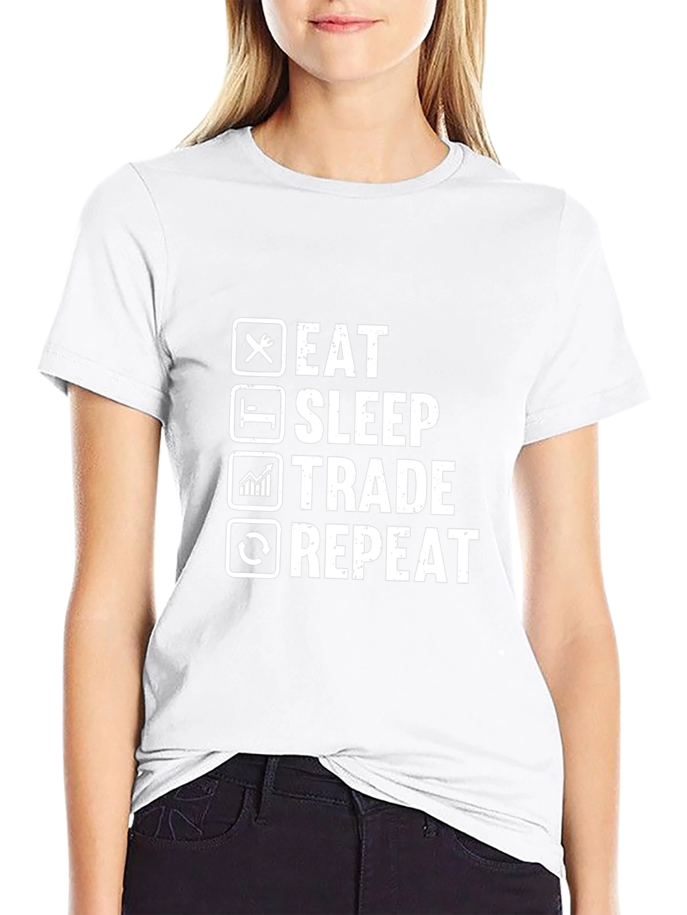 Eat Sleep Trade Repeat Graphic Tee