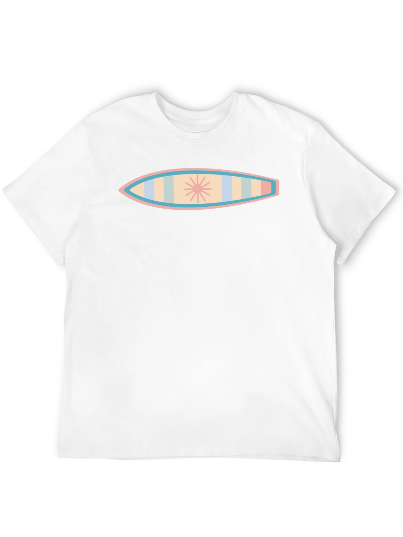 Surfboard Graphic T-Shirt - Black Cotton Blend