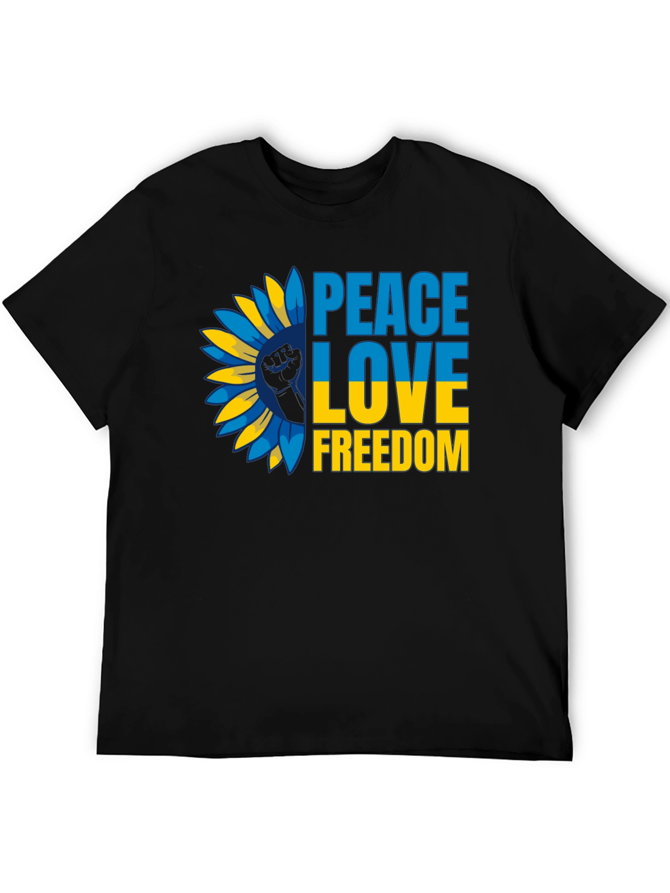 Peace Love Freedom Ukraine Sunflower T-Shirt