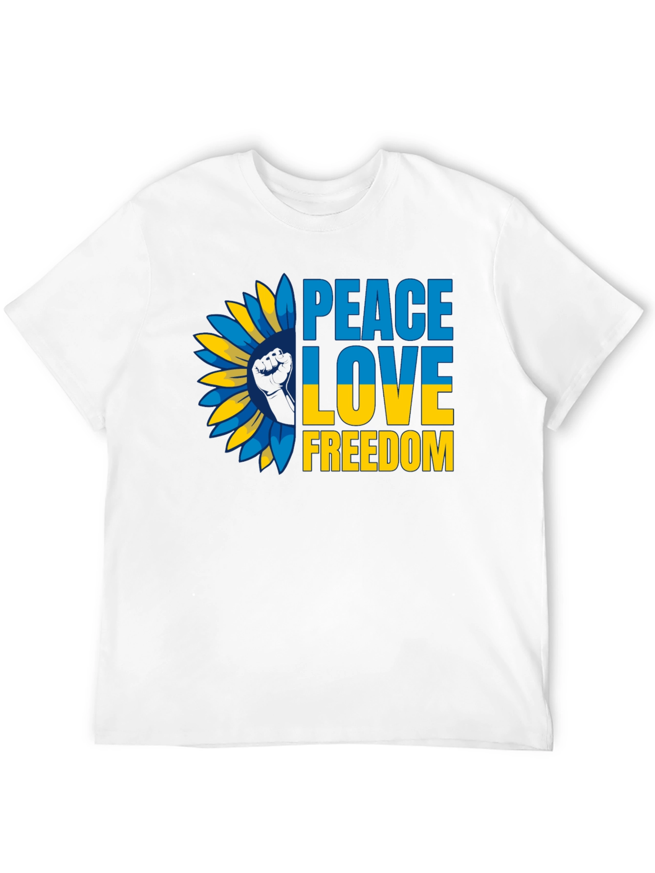Peace Love Freedom Ukraine Sunflower T-Shirt