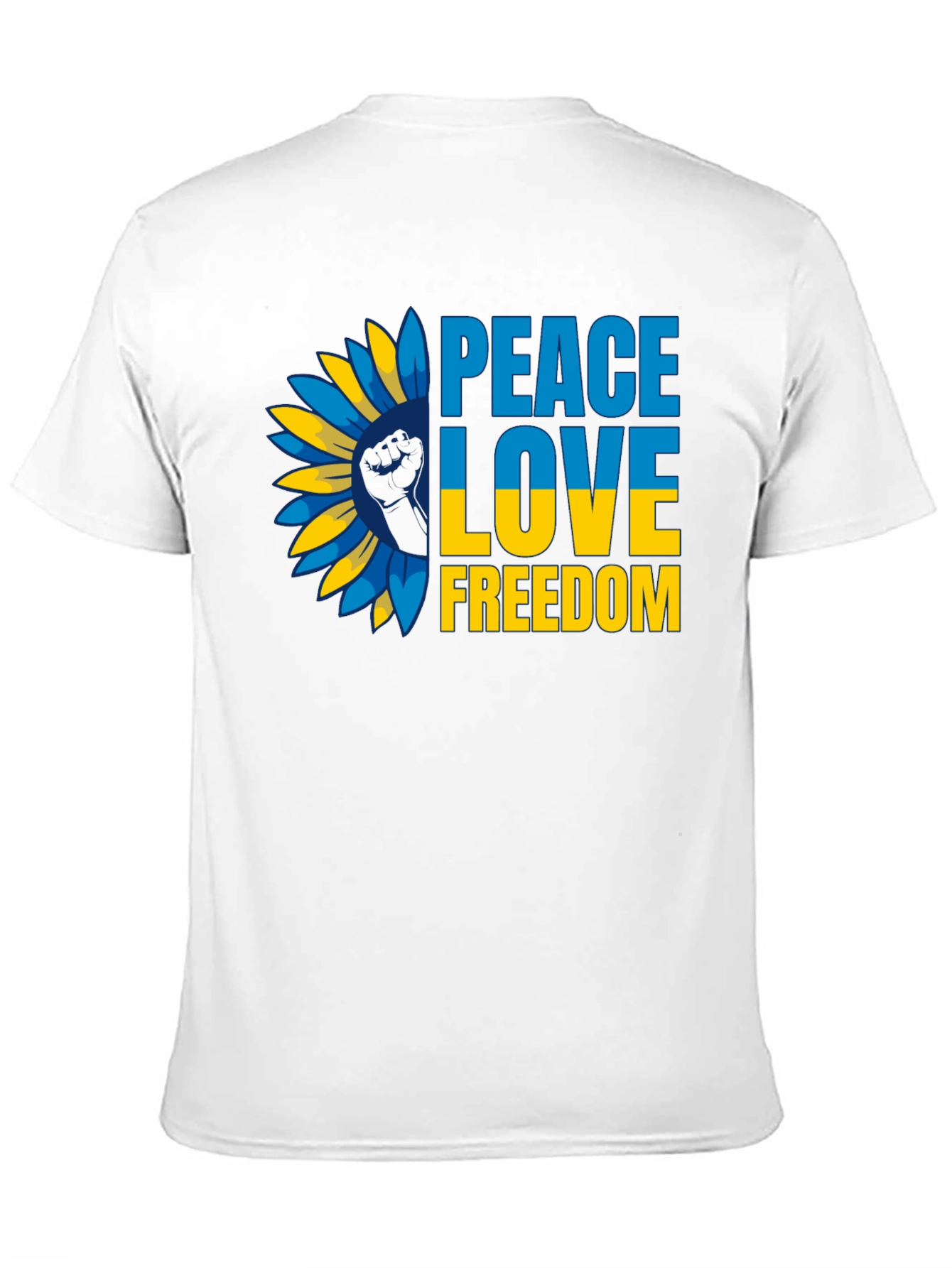 Peace Love Freedom Ukraine Sunflower T-Shirt