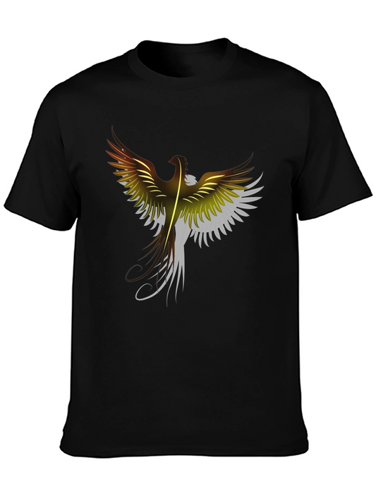 Phoenix Graphic Print Black T-Shirt
