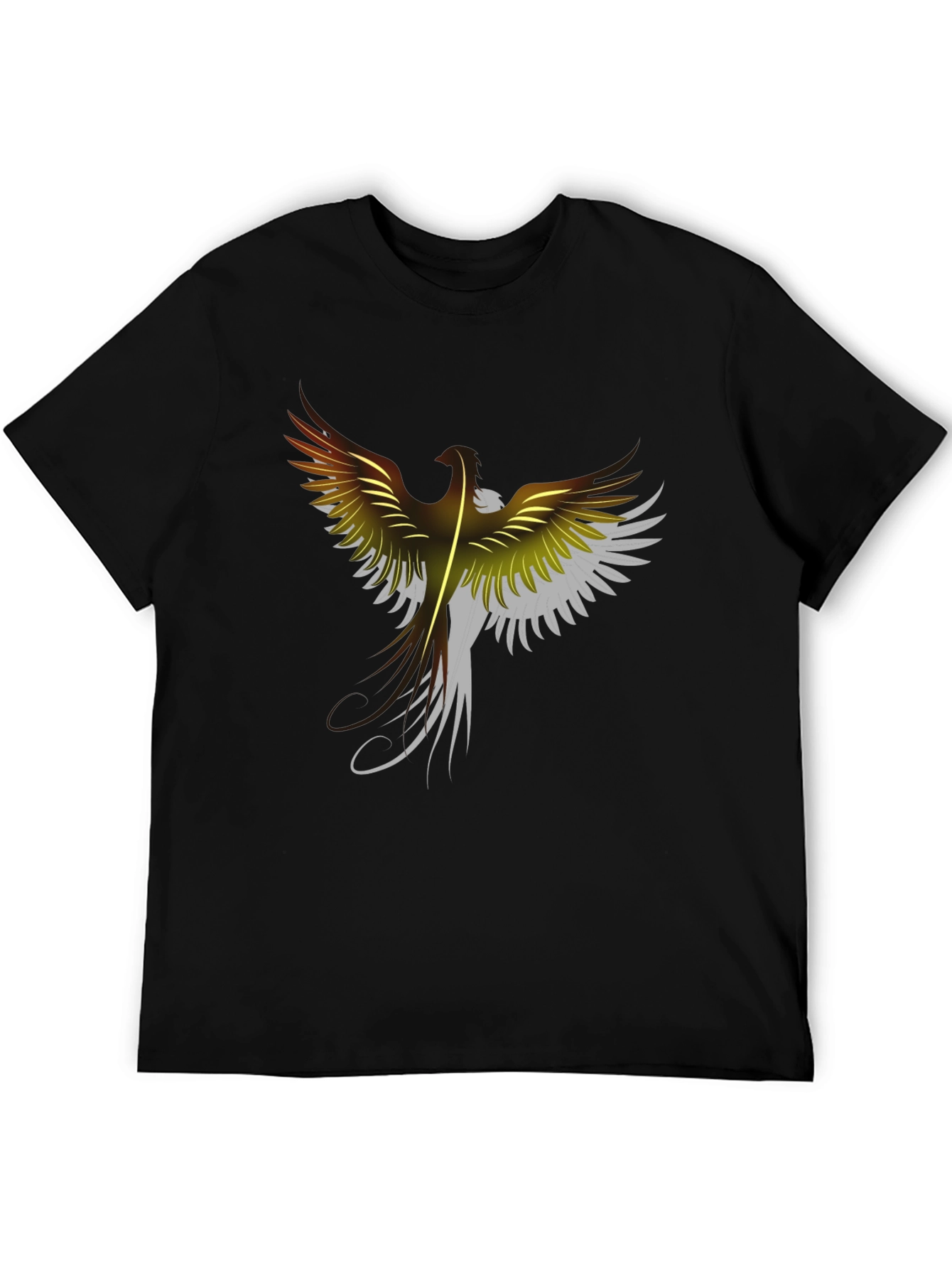 Phoenix Graphic Print Black T-Shirt