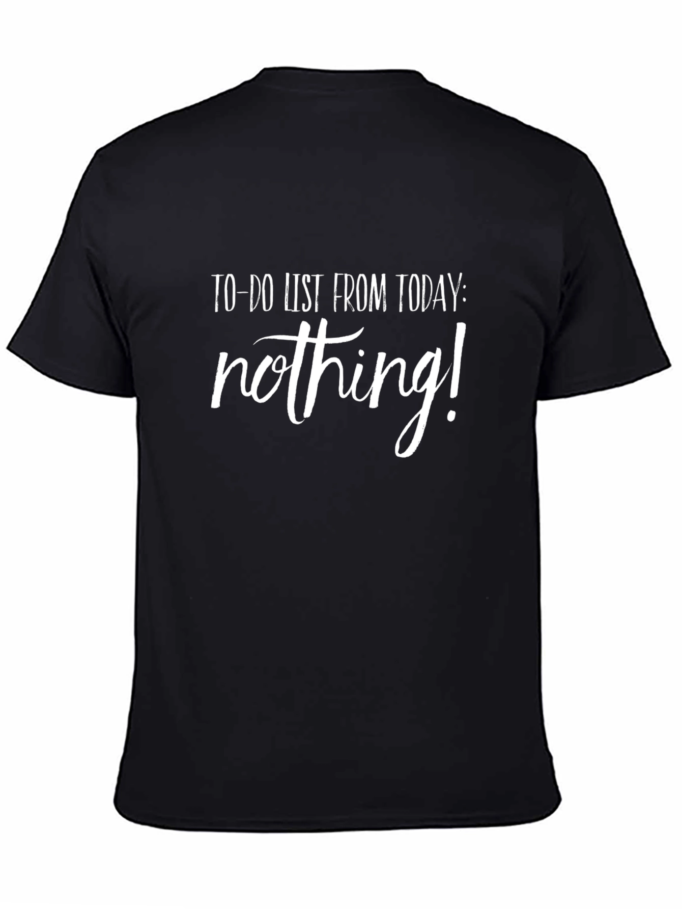 Nothing To-Do List Black Graphic T-Shirt