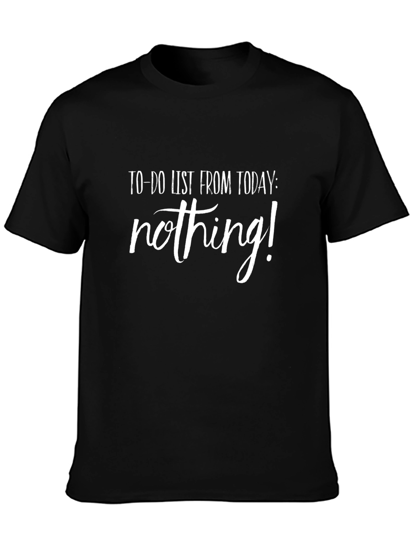 Nothing To-Do List Black Graphic T-Shirt