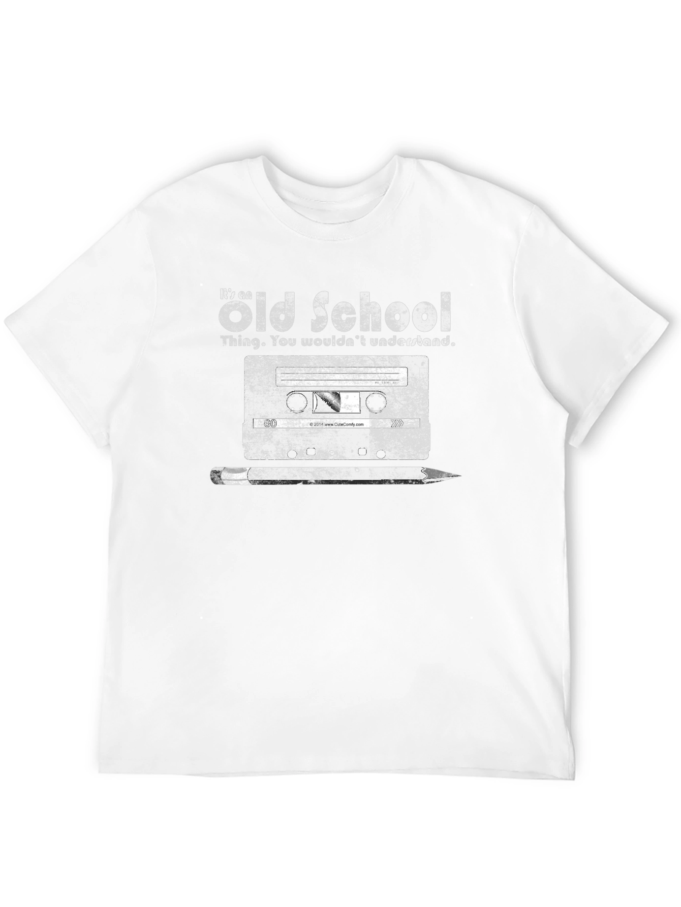 Old School Cassette Tape & Pencil Graphic Tee