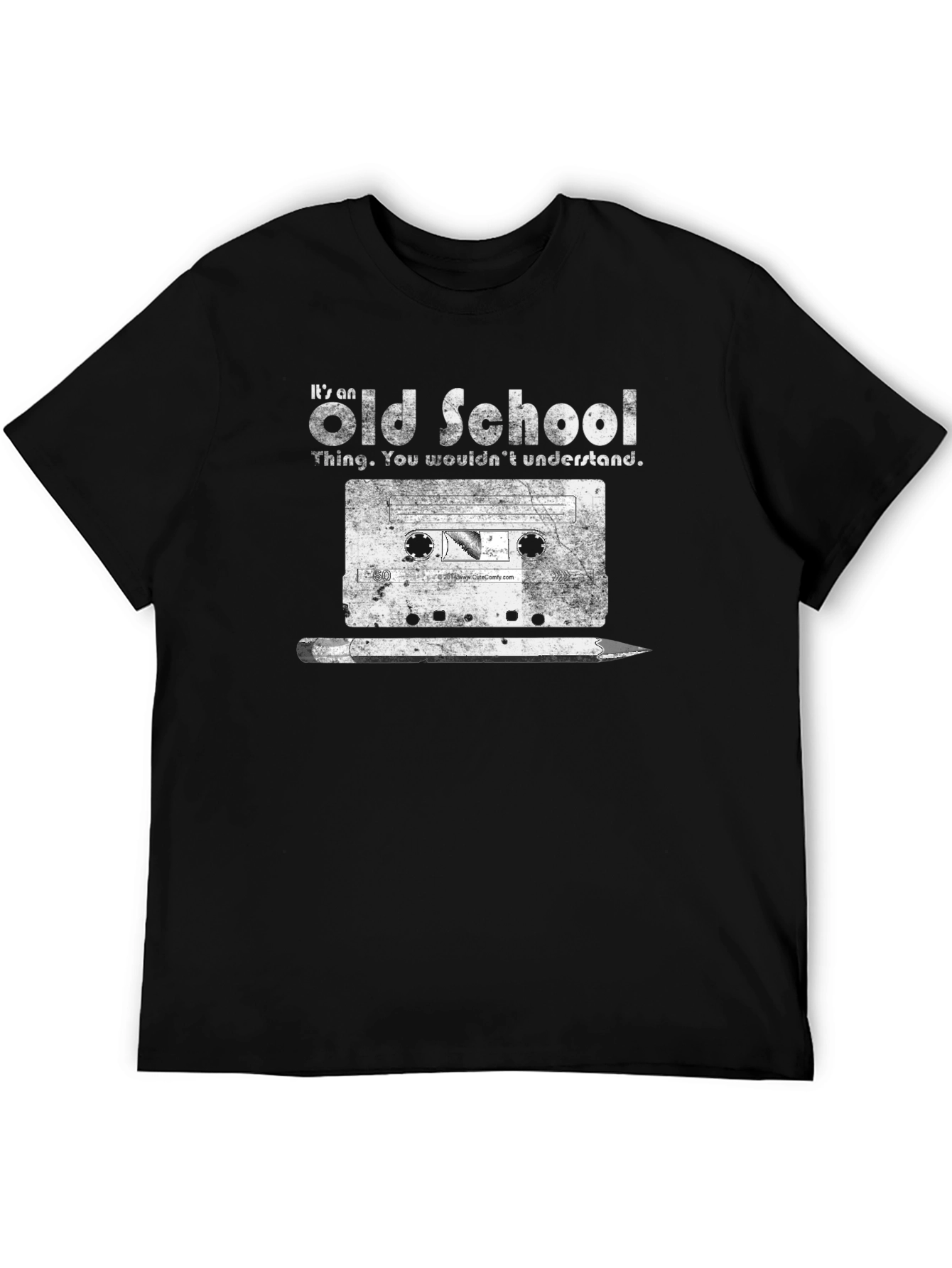 Old School Cassette Tape & Pencil Graphic Tee