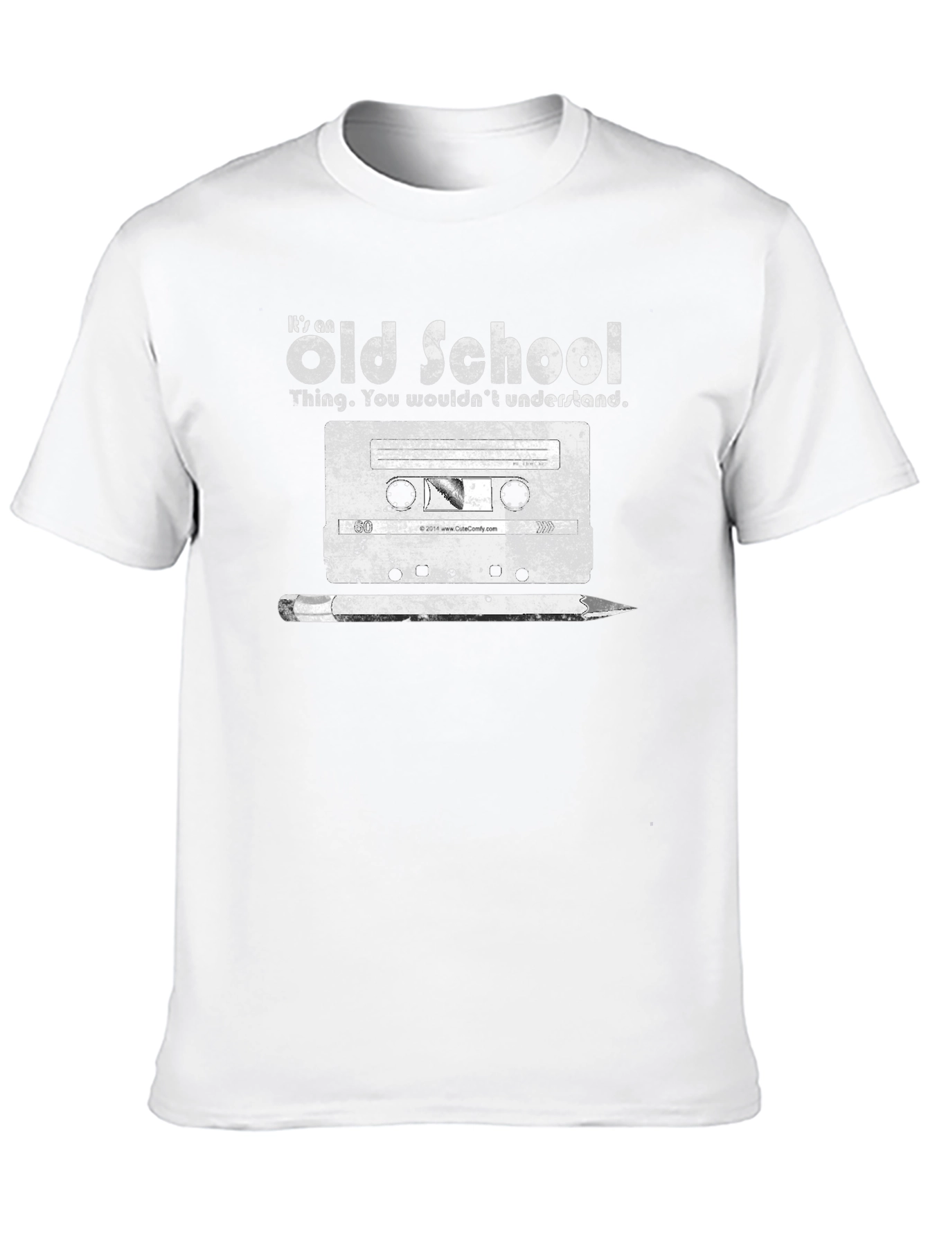 Old School Cassette Tape & Pencil Graphic Tee