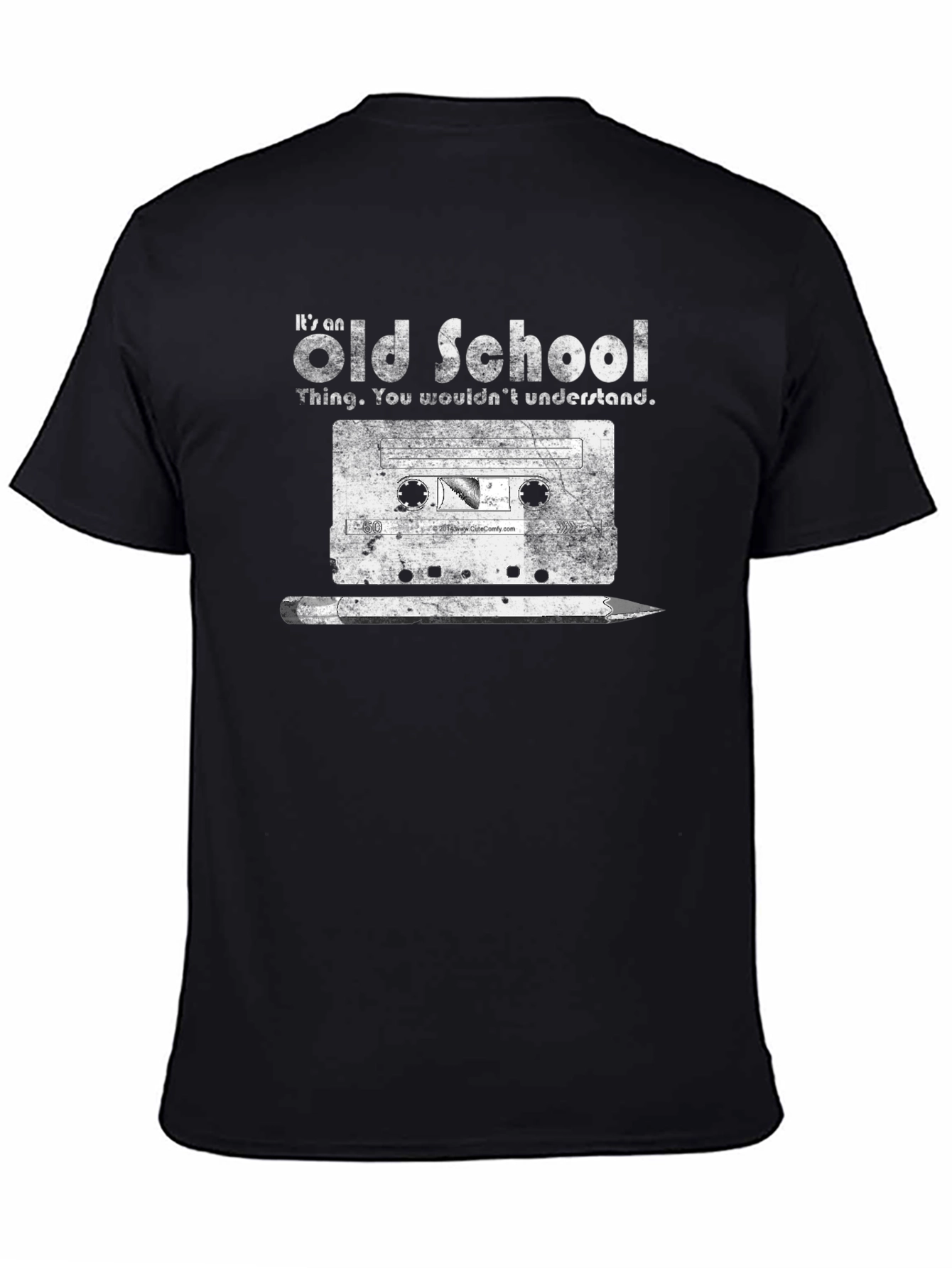 Old School Cassette Tape & Pencil Graphic Tee