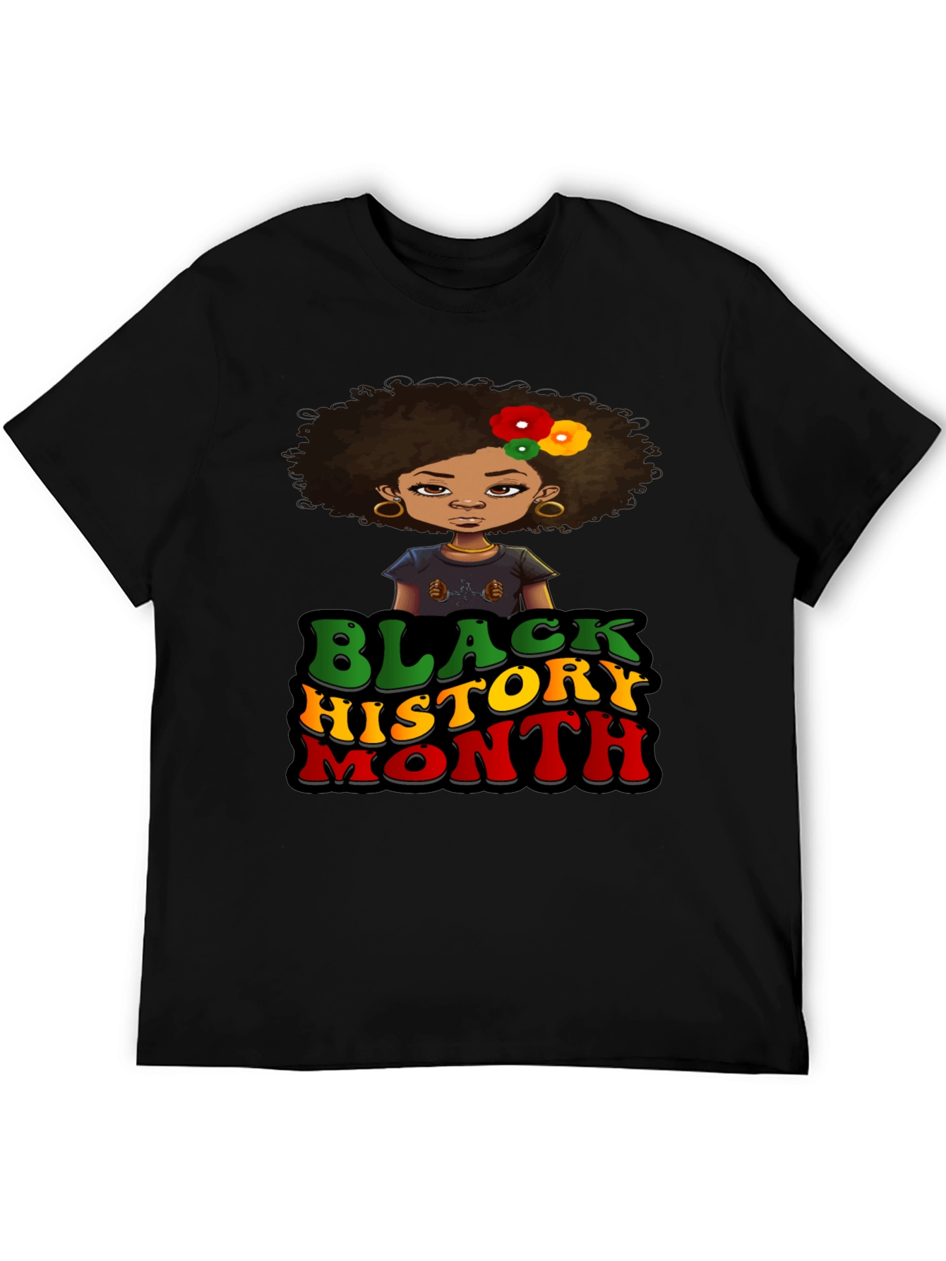 Black History Month Afro Girl T-Shirt