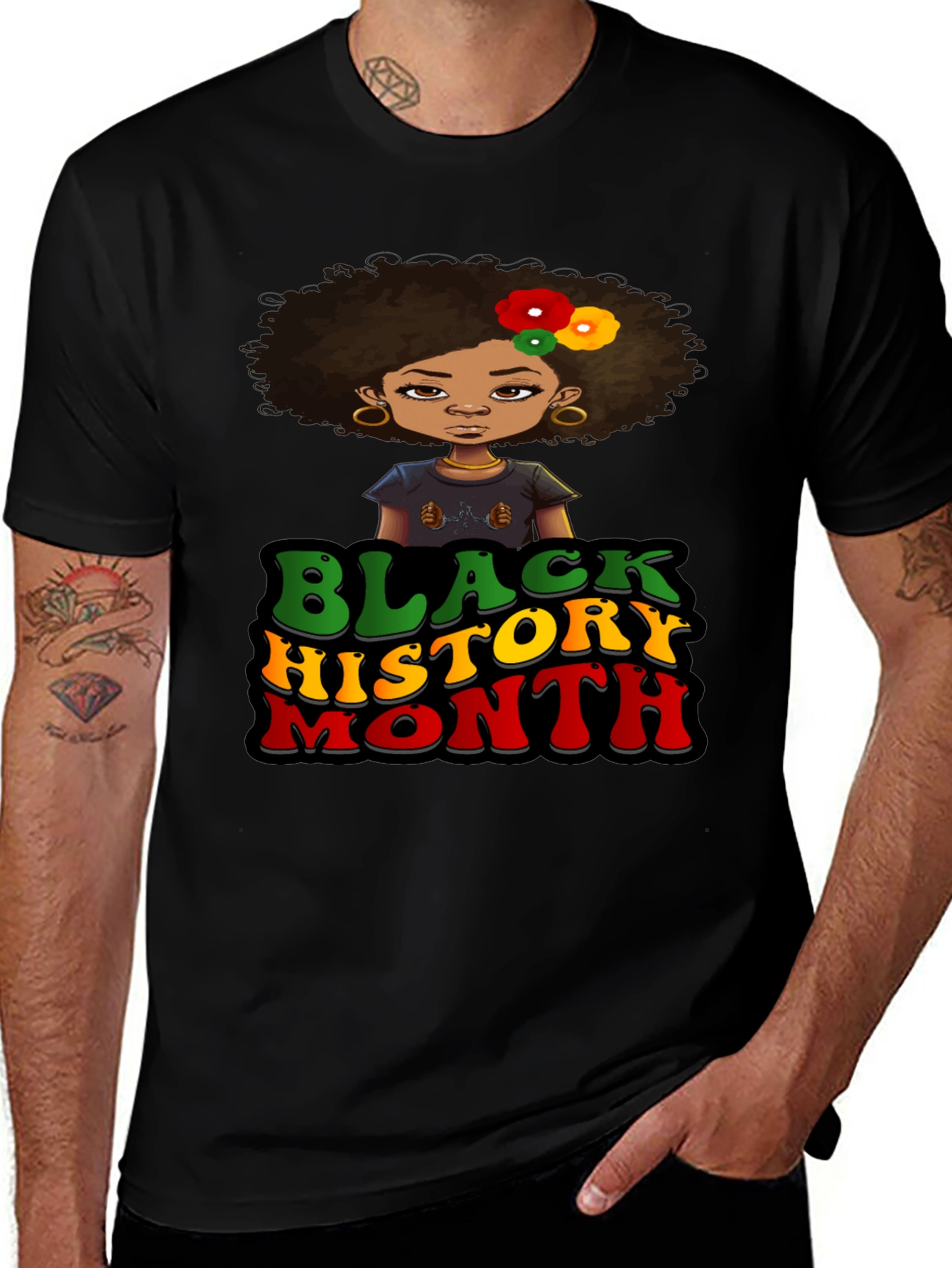 Black History Month Afro Girl T-Shirt