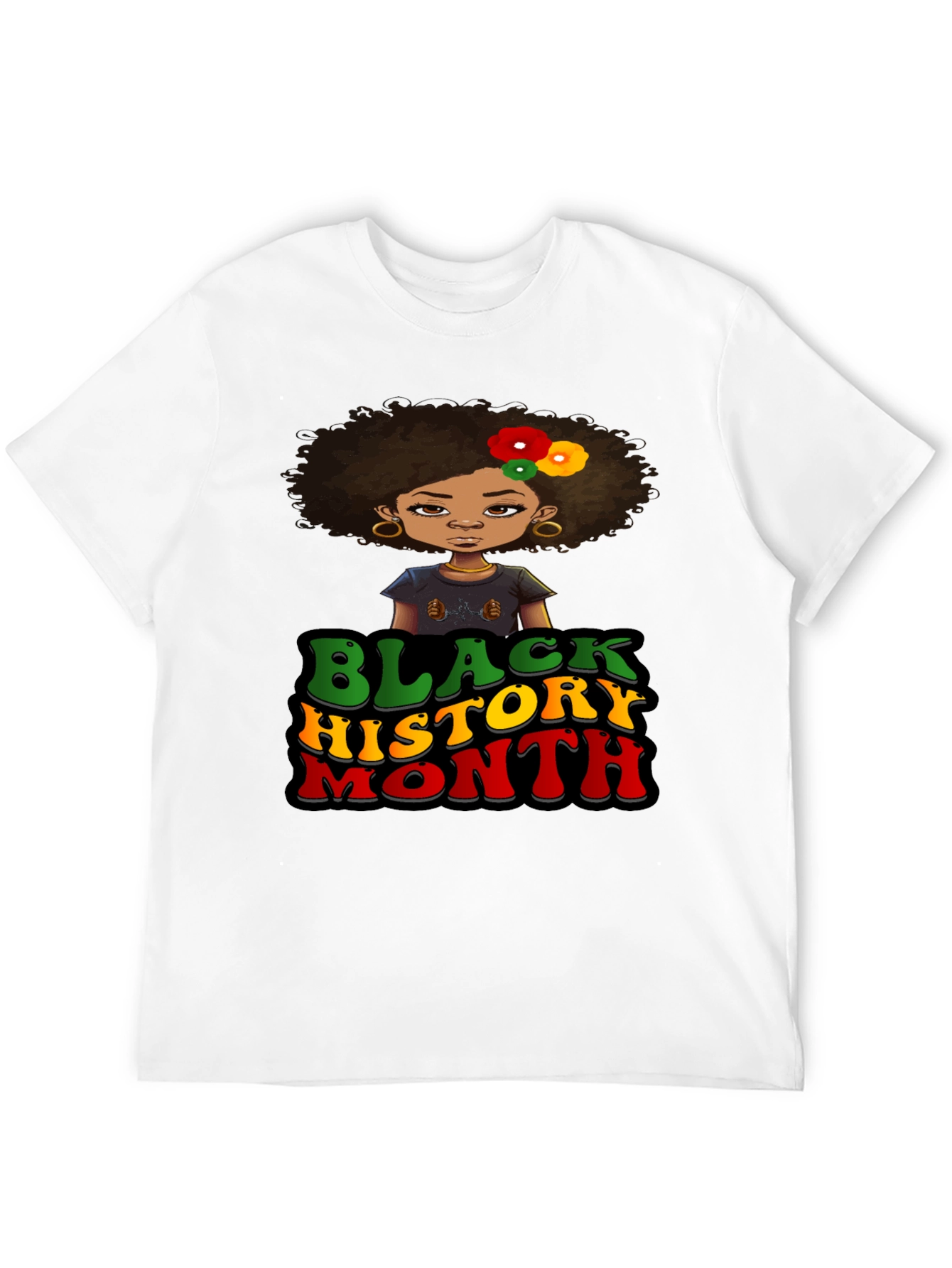 Black History Month Afro Girl T-Shirt