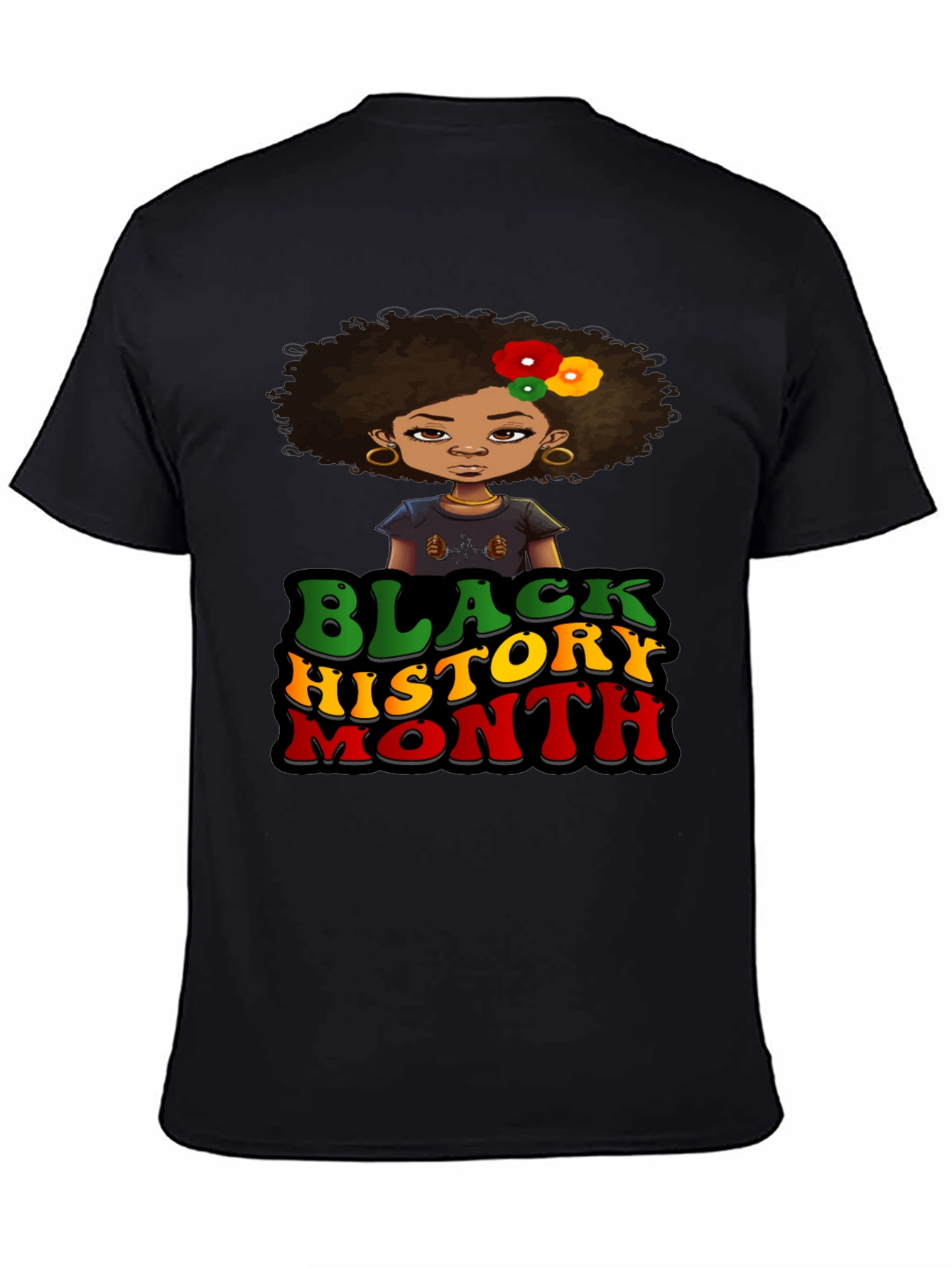 Black History Month Afro Girl T-Shirt