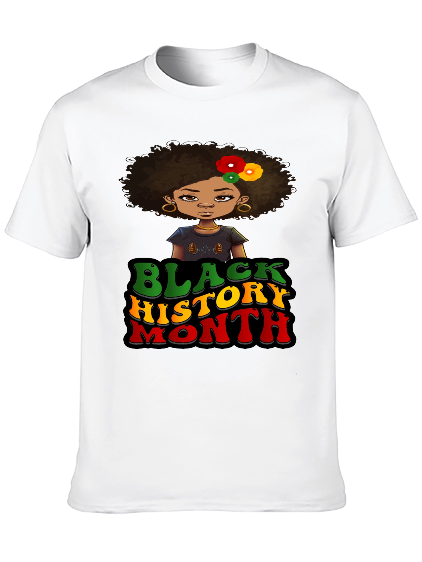 Black History Month Afro Girl T-Shirt