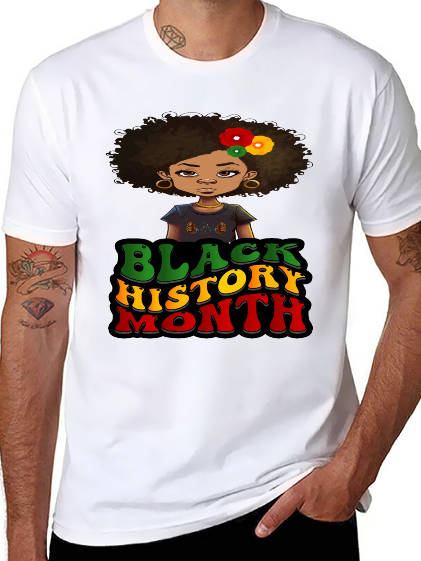 Black History Month Afro Girl T-Shirt
