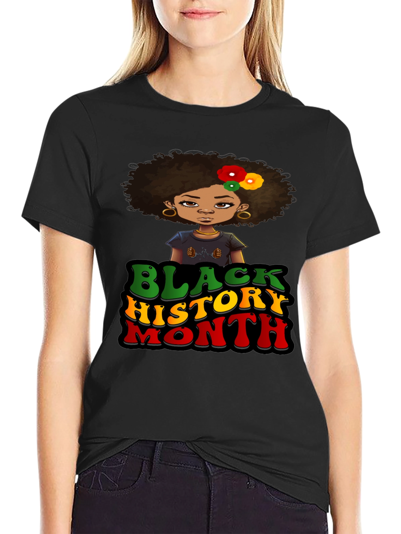 Black History Month Afro Girl T-Shirt