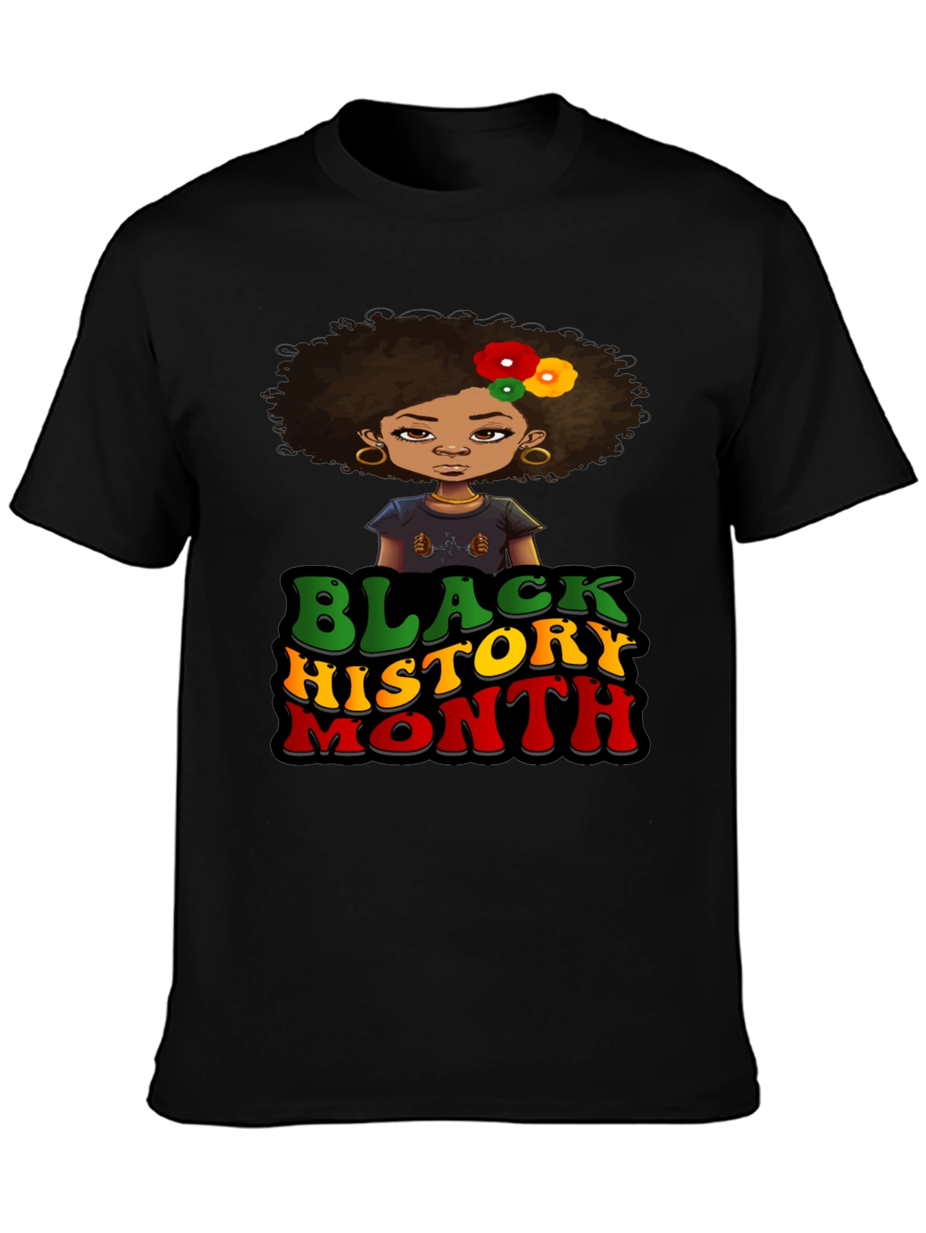 Black History Month Afro Girl T-Shirt