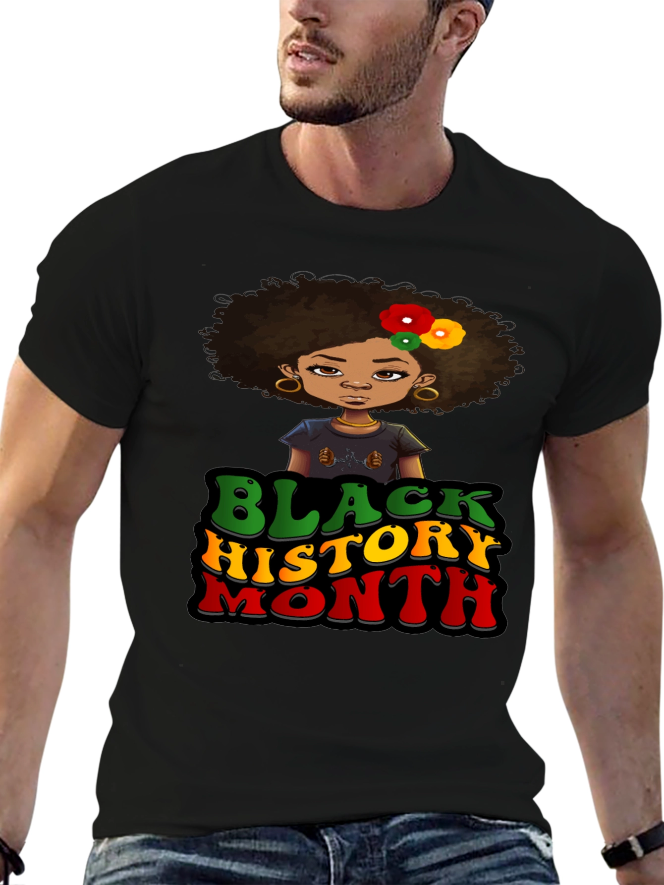 Black History Month Afro Girl T-Shirt