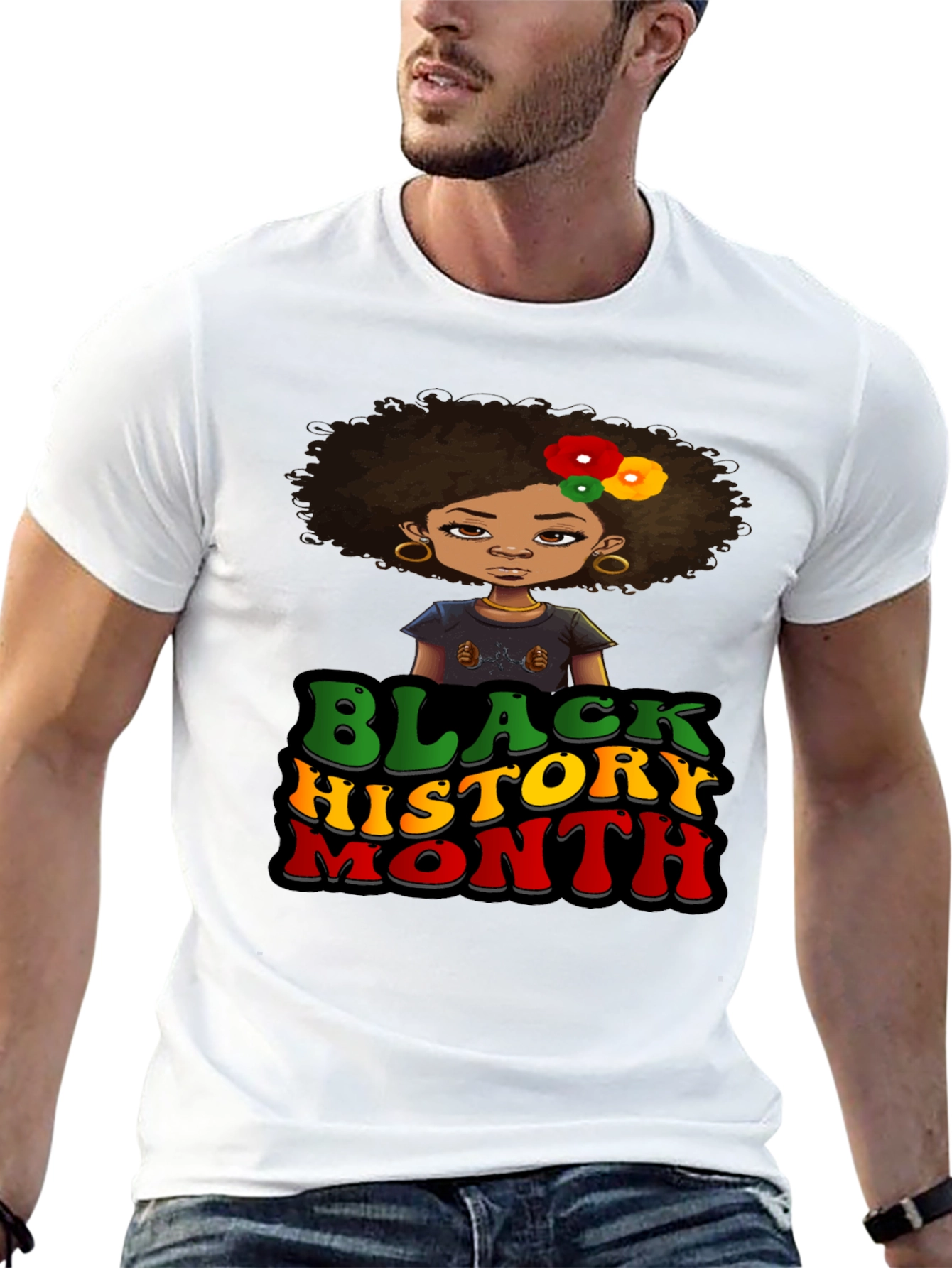Black History Month Afro Girl T-Shirt