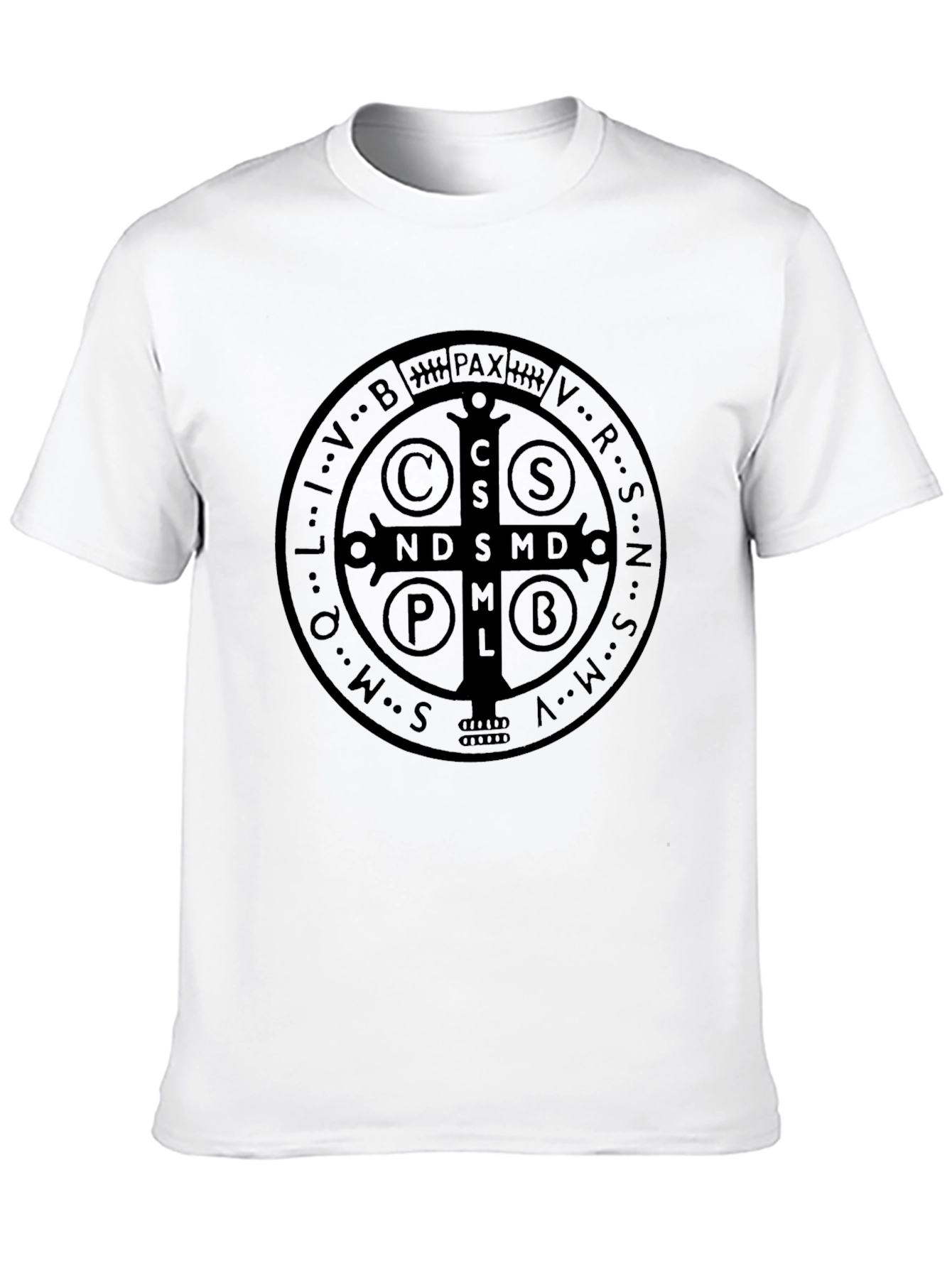 St. Benedict Medal Graphic Black T-Shirt