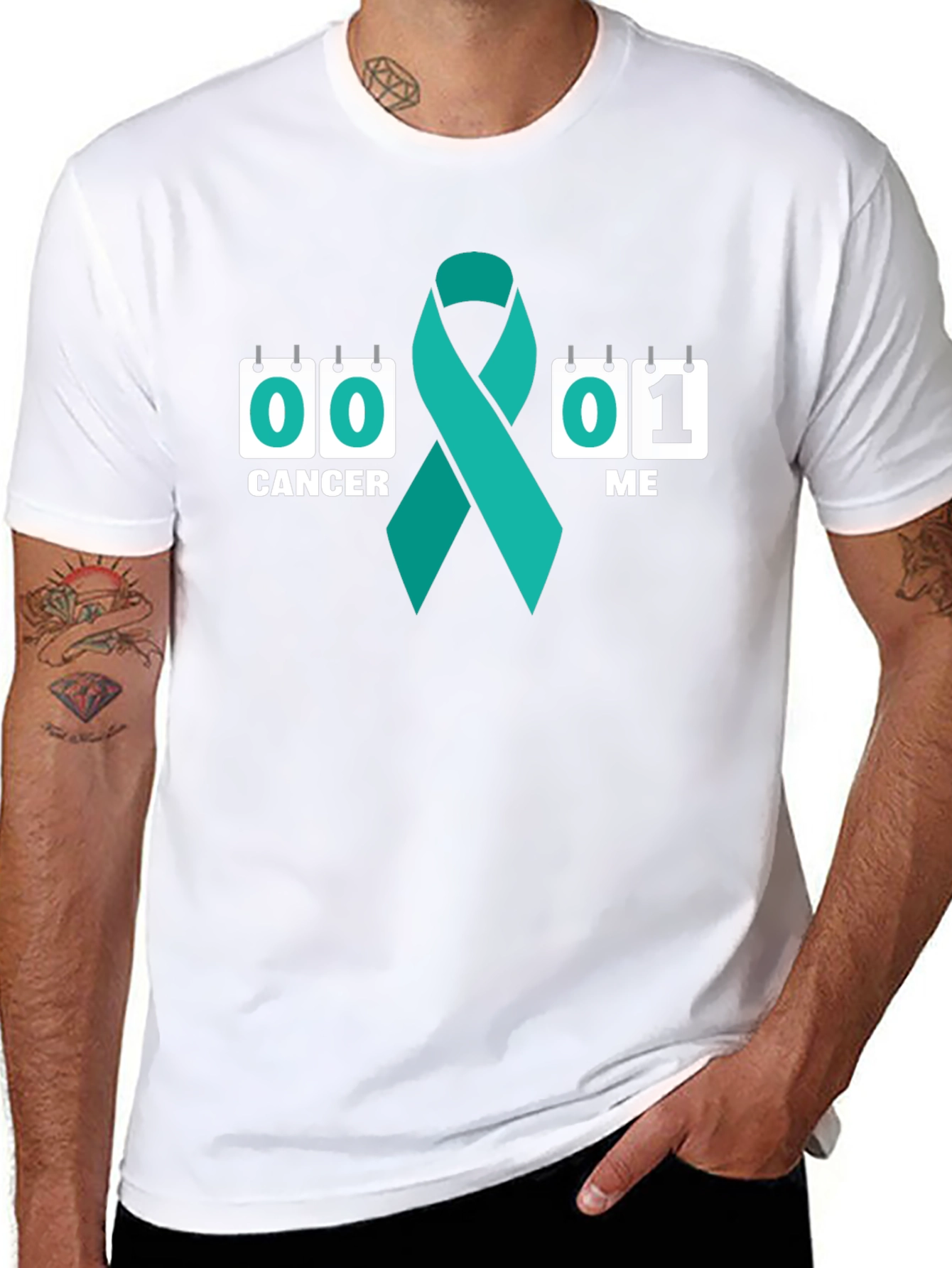 Cancer Awareness Ribbon Graphic Tee