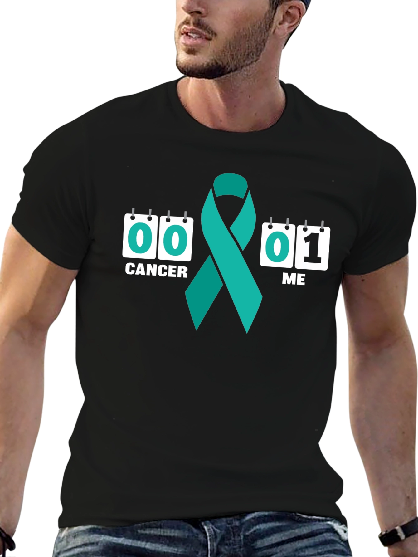 Cancer Awareness Ribbon Graphic Tee