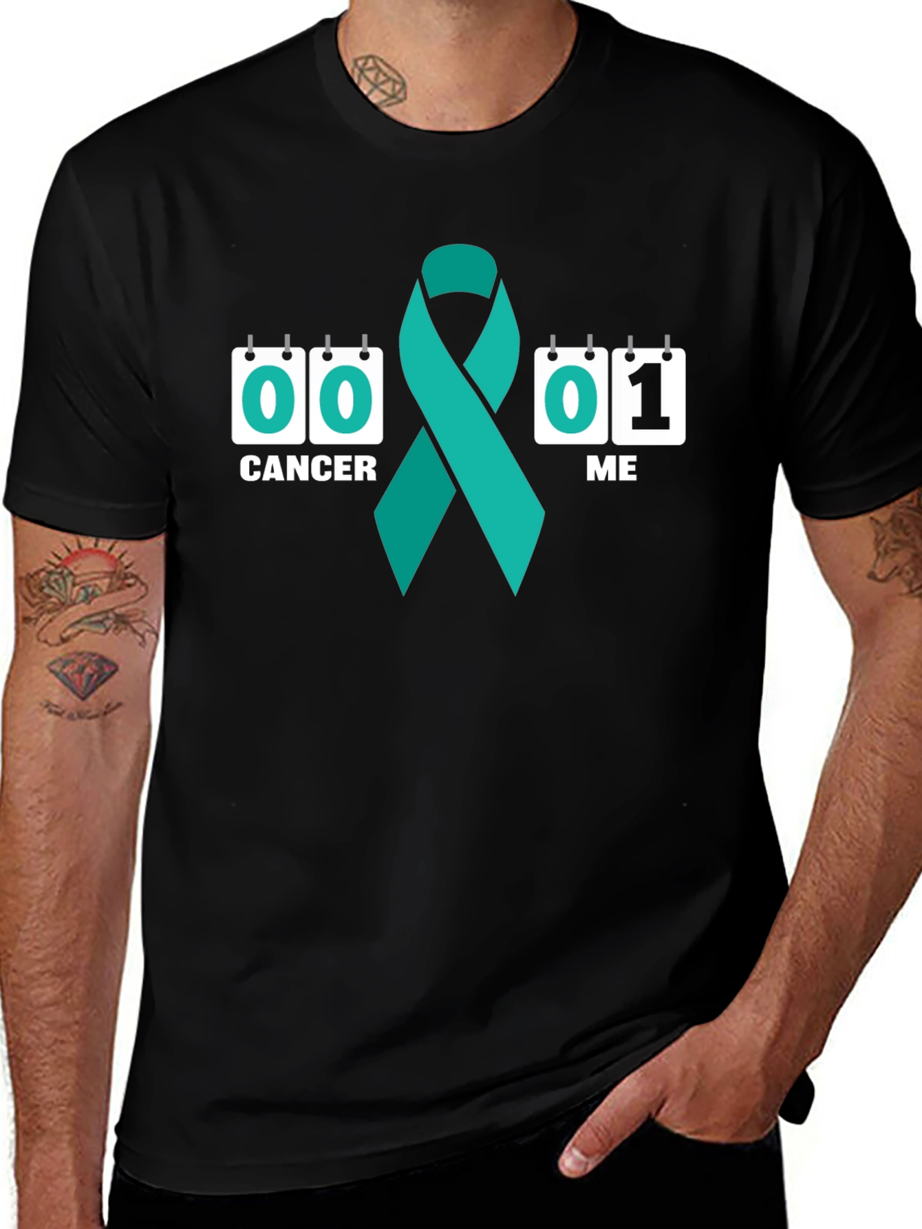 Cancer Awareness Ribbon Graphic Tee
