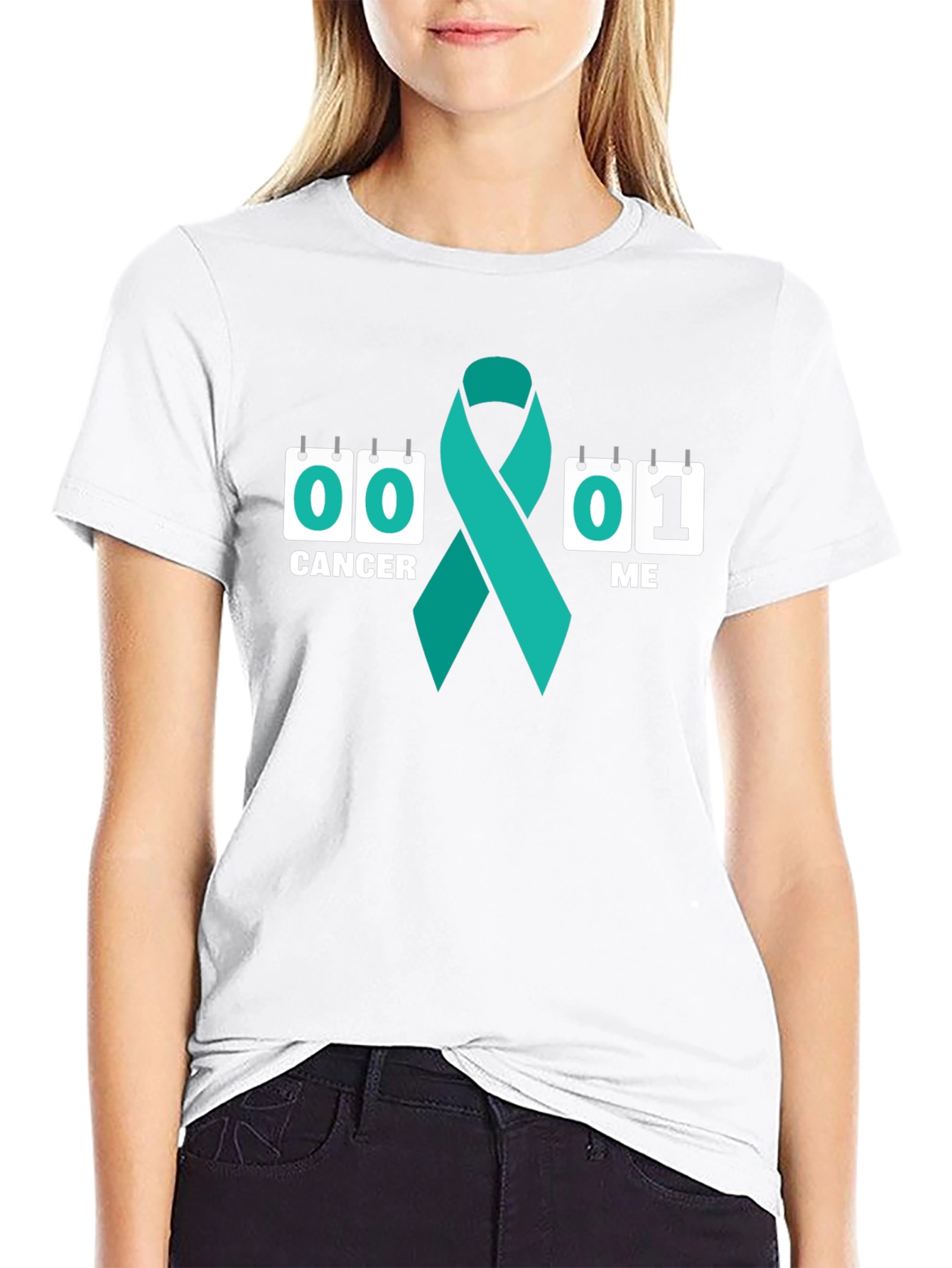 Cancer Awareness Ribbon Graphic Tee