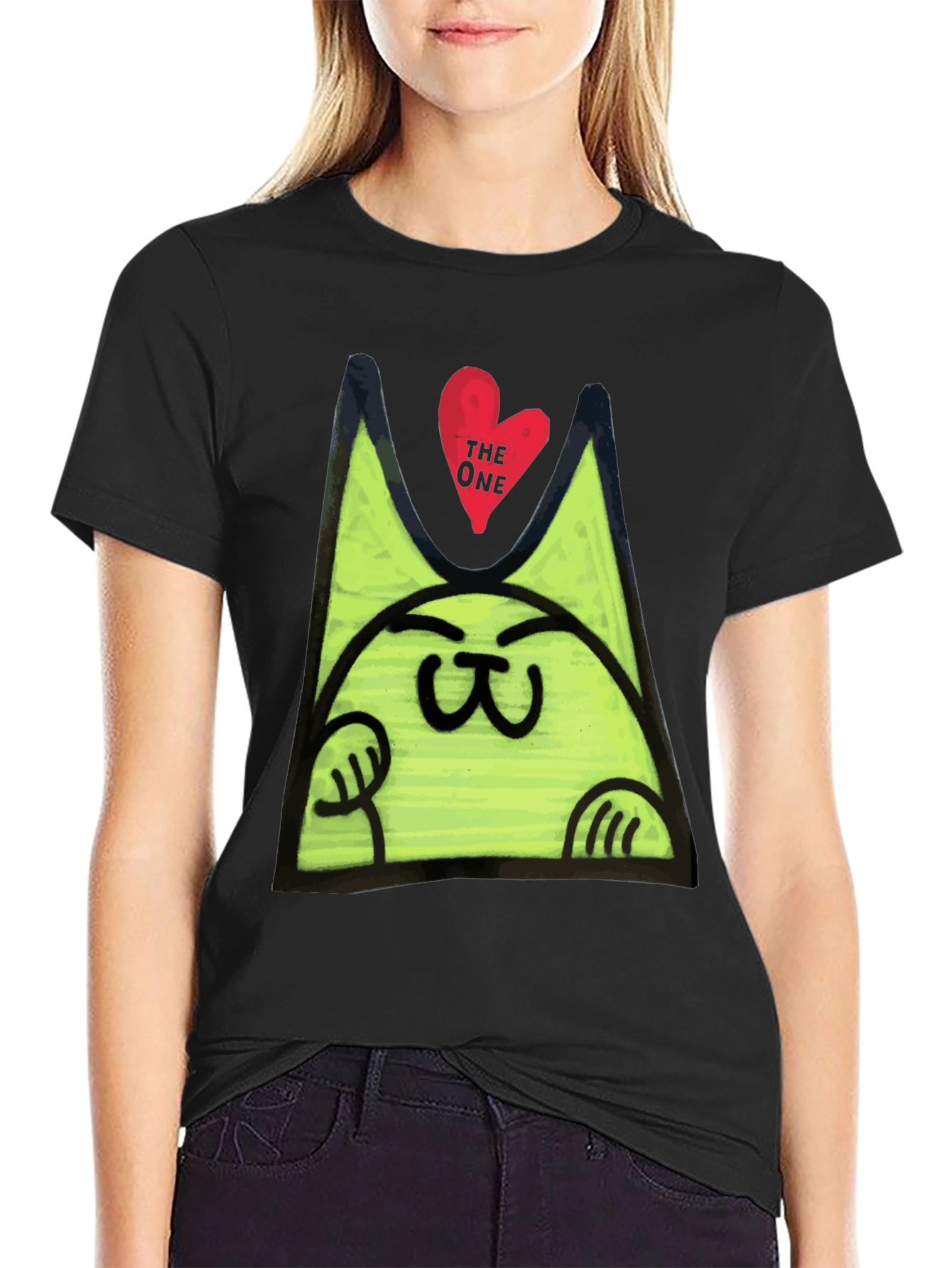 Funny Cat Graphic T-Shirt - Mens Black Tee