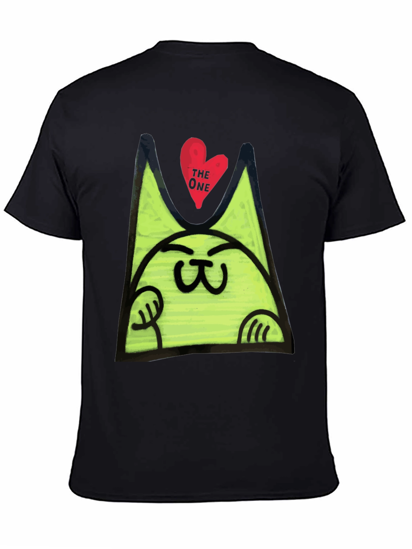 Funny Cat Graphic T-Shirt - Mens Black Tee