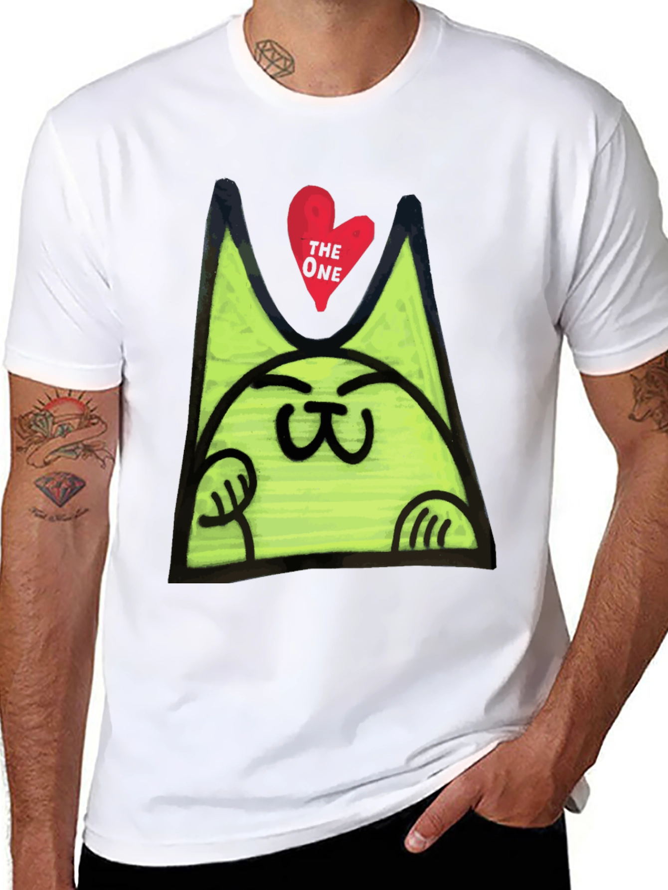 Funny Cat Graphic T-Shirt - Mens Black Tee