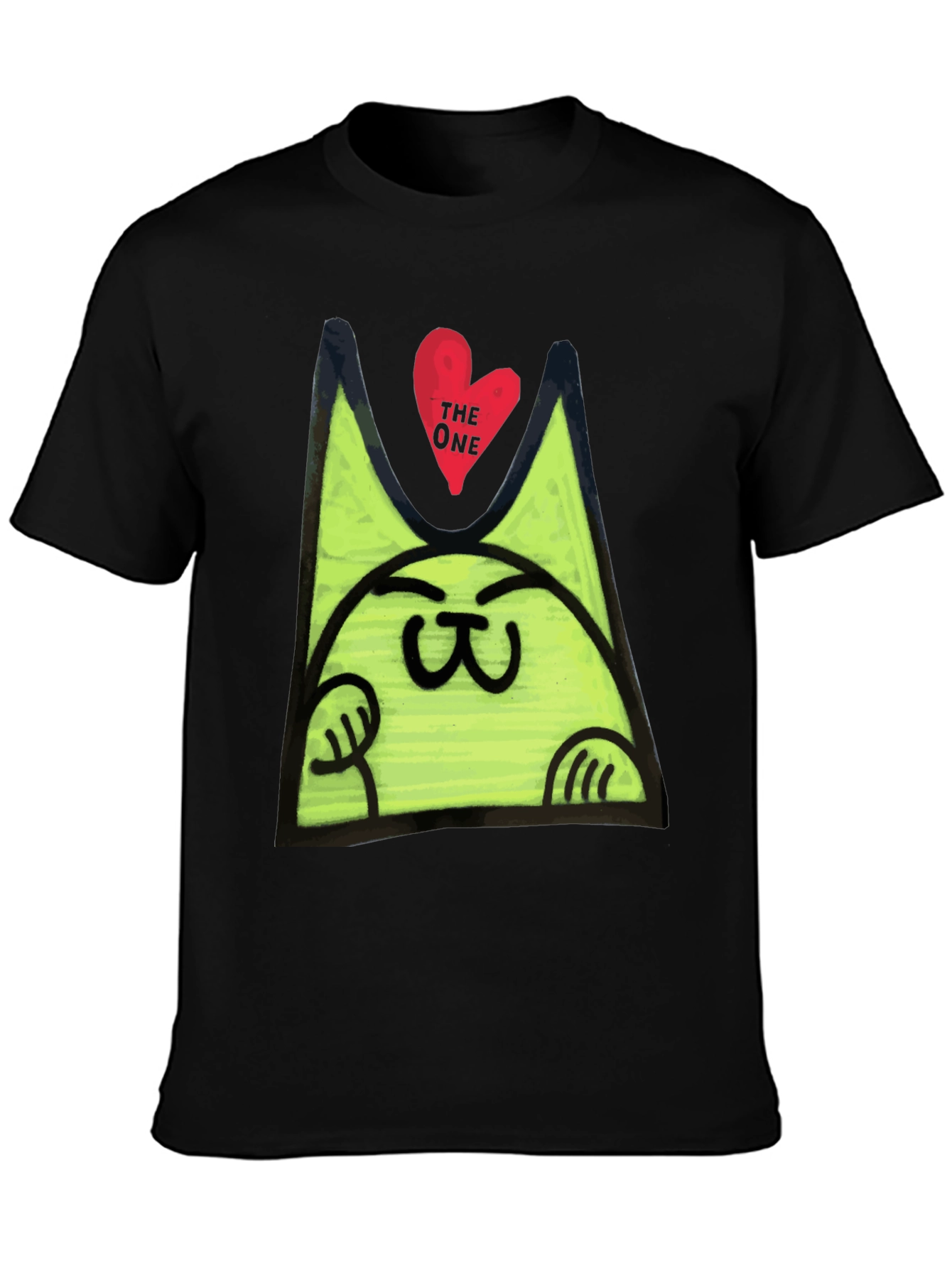 Funny Cat Graphic T-Shirt - Mens Black Tee