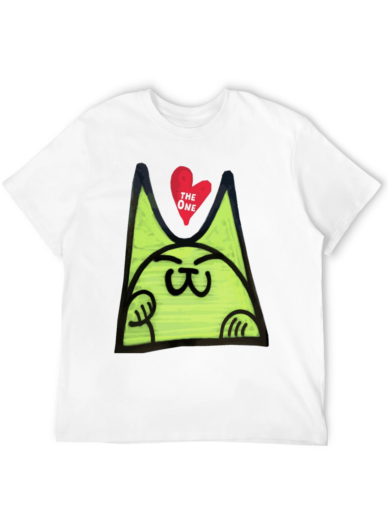 Funny Cat Graphic T-Shirt - Mens Black Tee