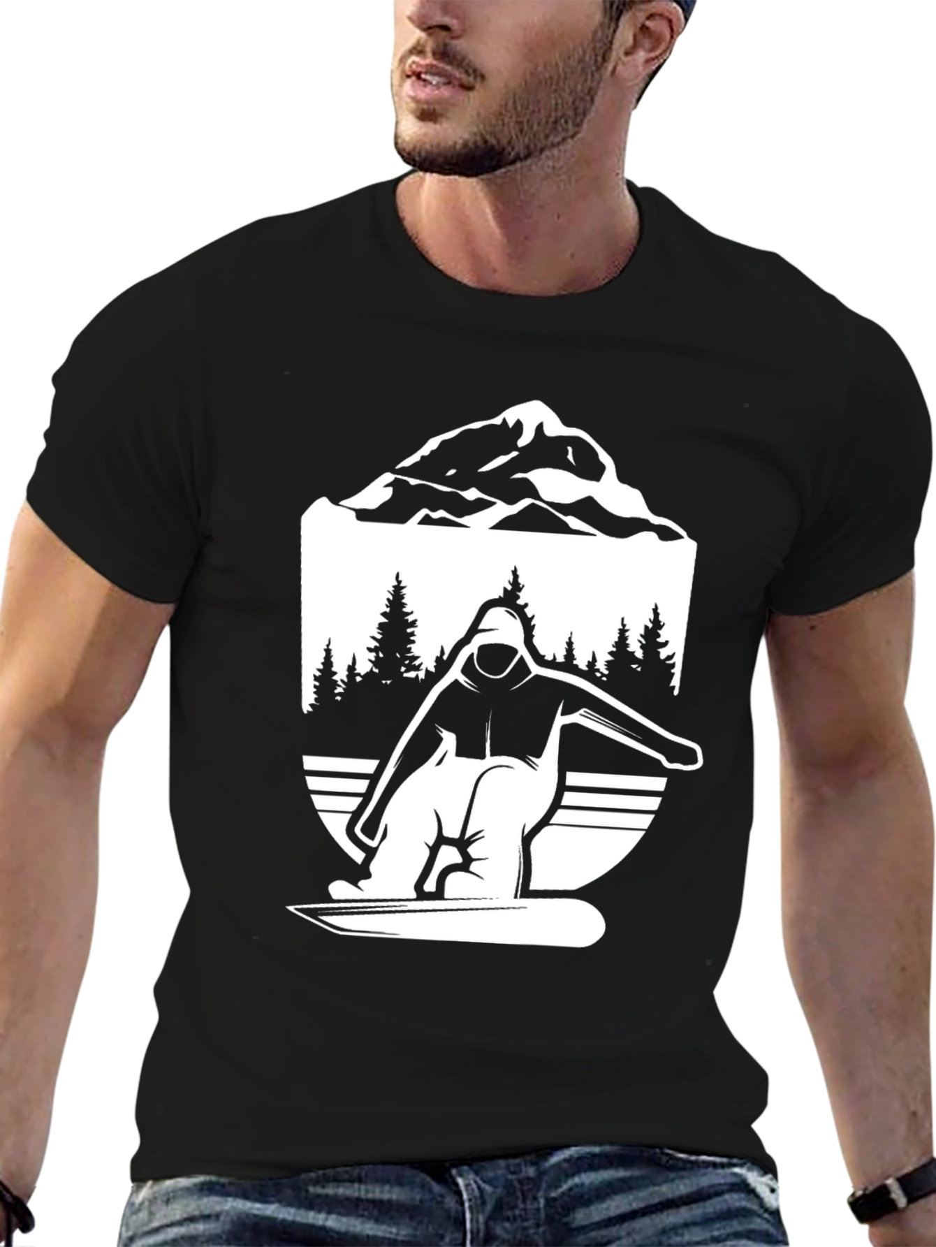 Snowboarder Mountain Graphic Tee