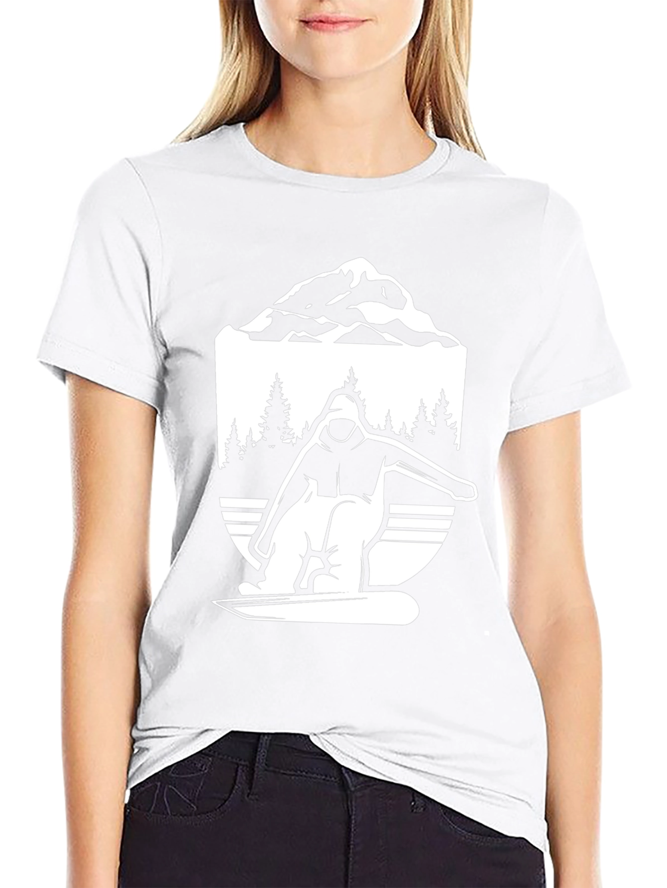 Snowboarder Mountain Graphic Tee