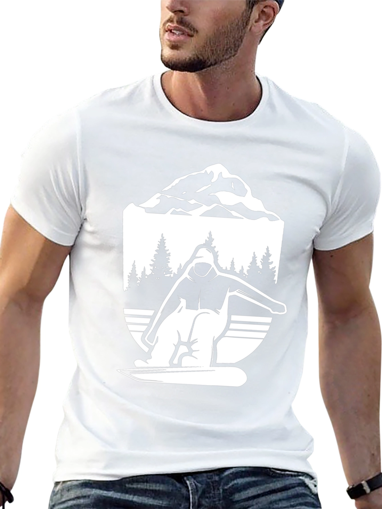 Snowboarder Mountain Graphic Tee